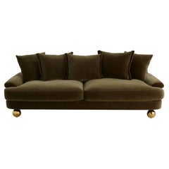 Greenwich Sage Samt Sofa