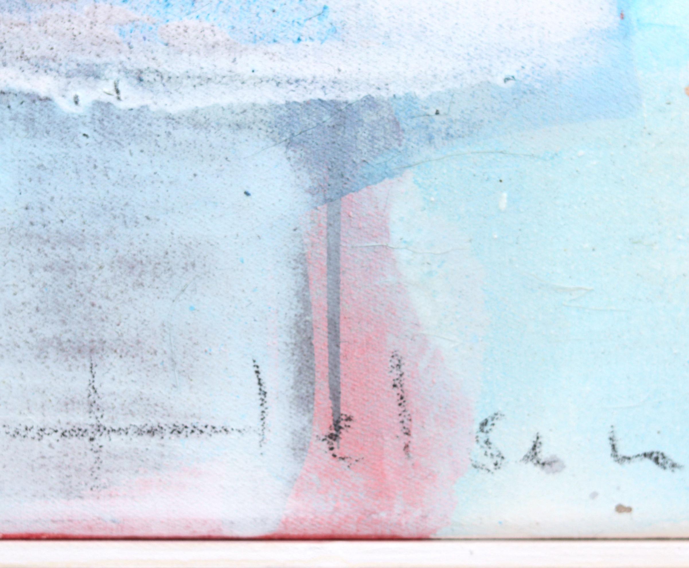 Blooming Landscape - Framed Layered Acrylic Painting on Canvas For Sale 3