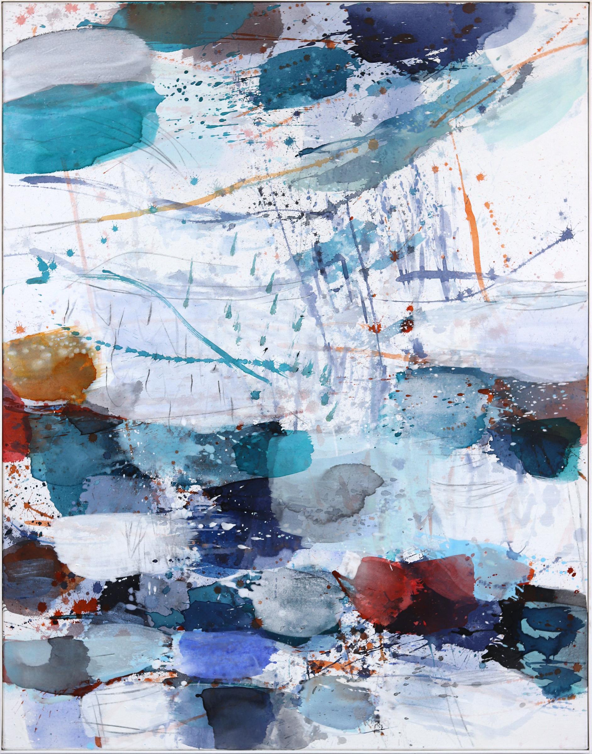 Greet Helsen Abstract Painting – Etwas Regen