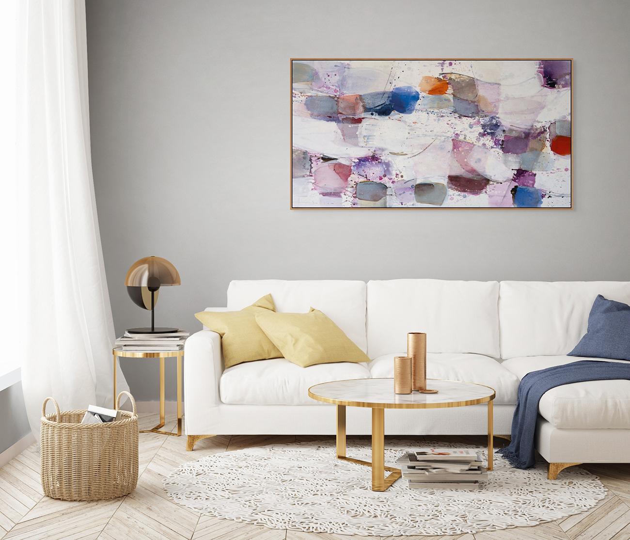 Beschwingt (Pittura astratta) - Painting di Greet Helsen