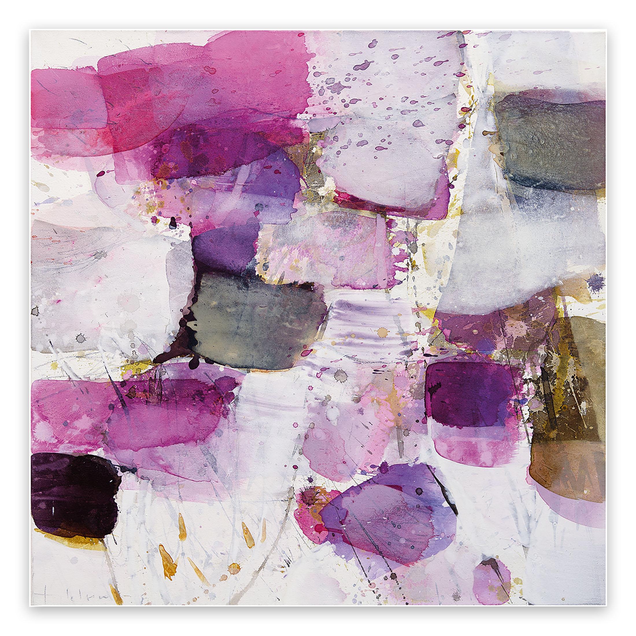 Greet Helsen Abstract Painting - Lilac and Elder (Abstract Expressionism painting)