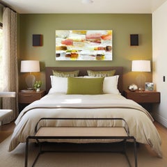 Sonnenuntergang – leuchtendes, mehrschichtiges, abstraktes Farbfeldgemälde