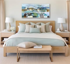 Orilla desconocida - Pintura abstracta en capas de gran tamaño con campo de color