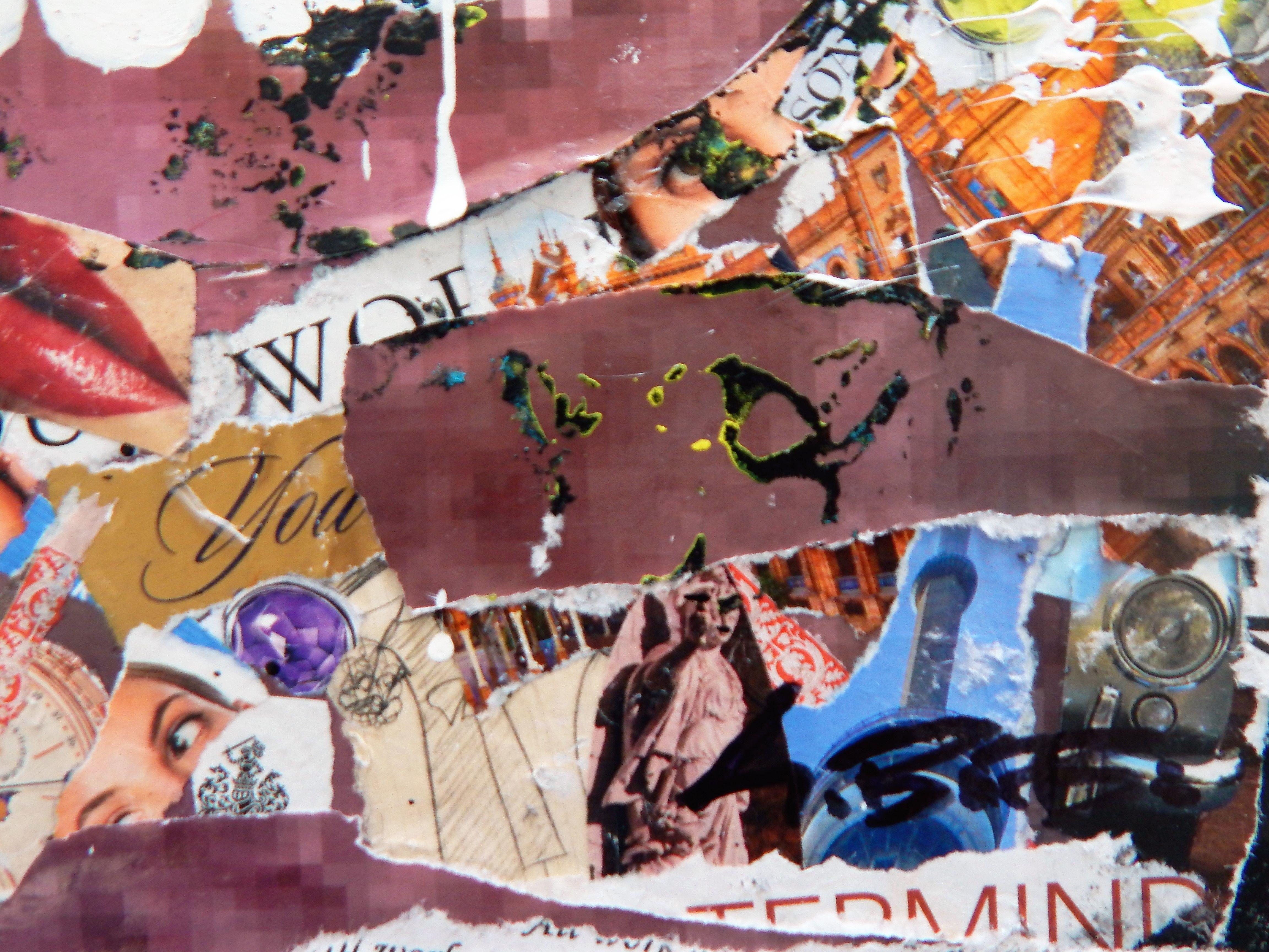 All Work No Play, Mixed Media on Wood Panel 2