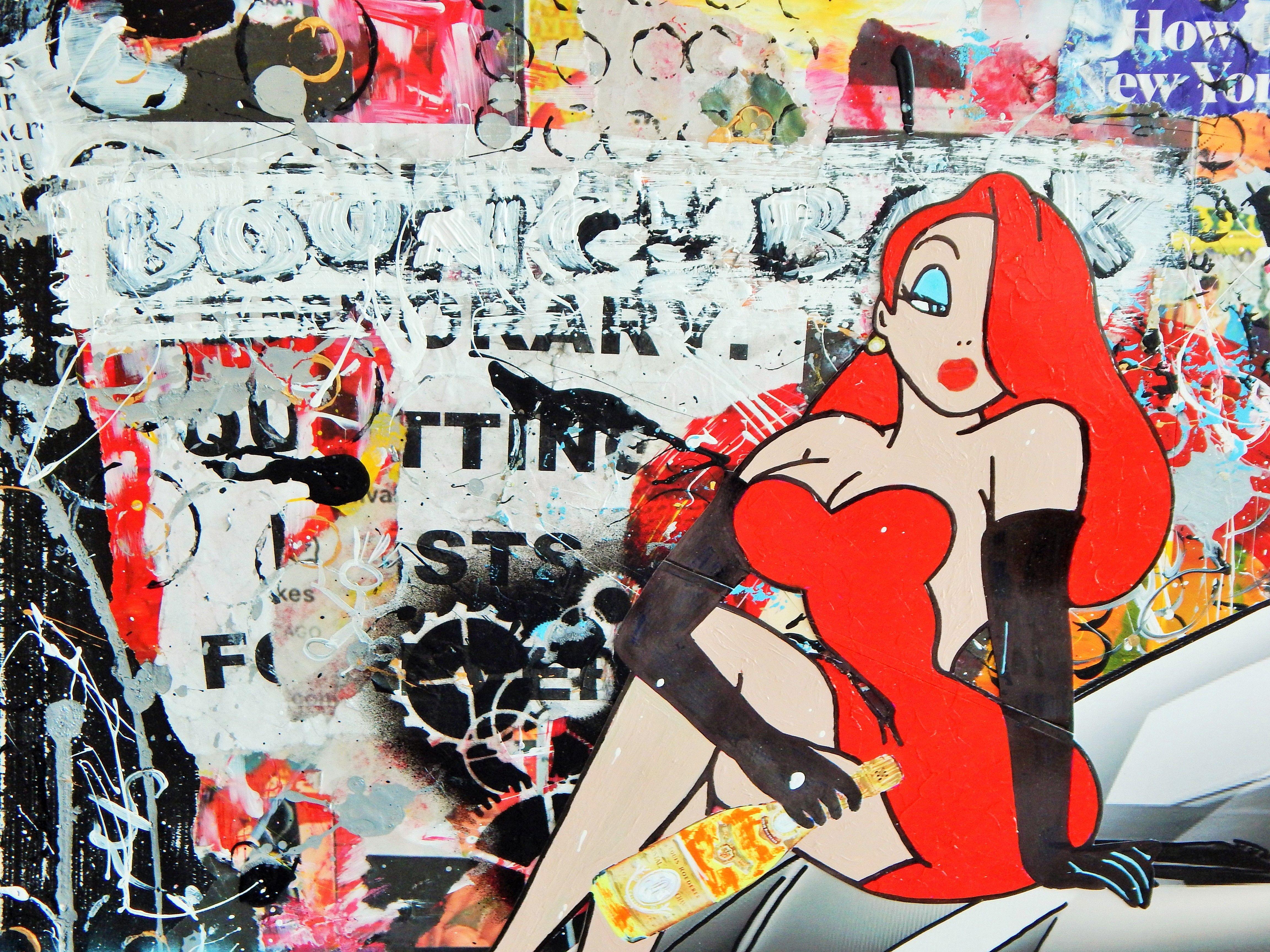 Bounce Back, Mixed Media on Canvas - Pop Art Mixed Media Art by Greg Beebe