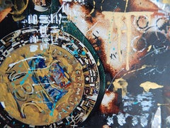 Champ, Mixed Media on Wood Panel