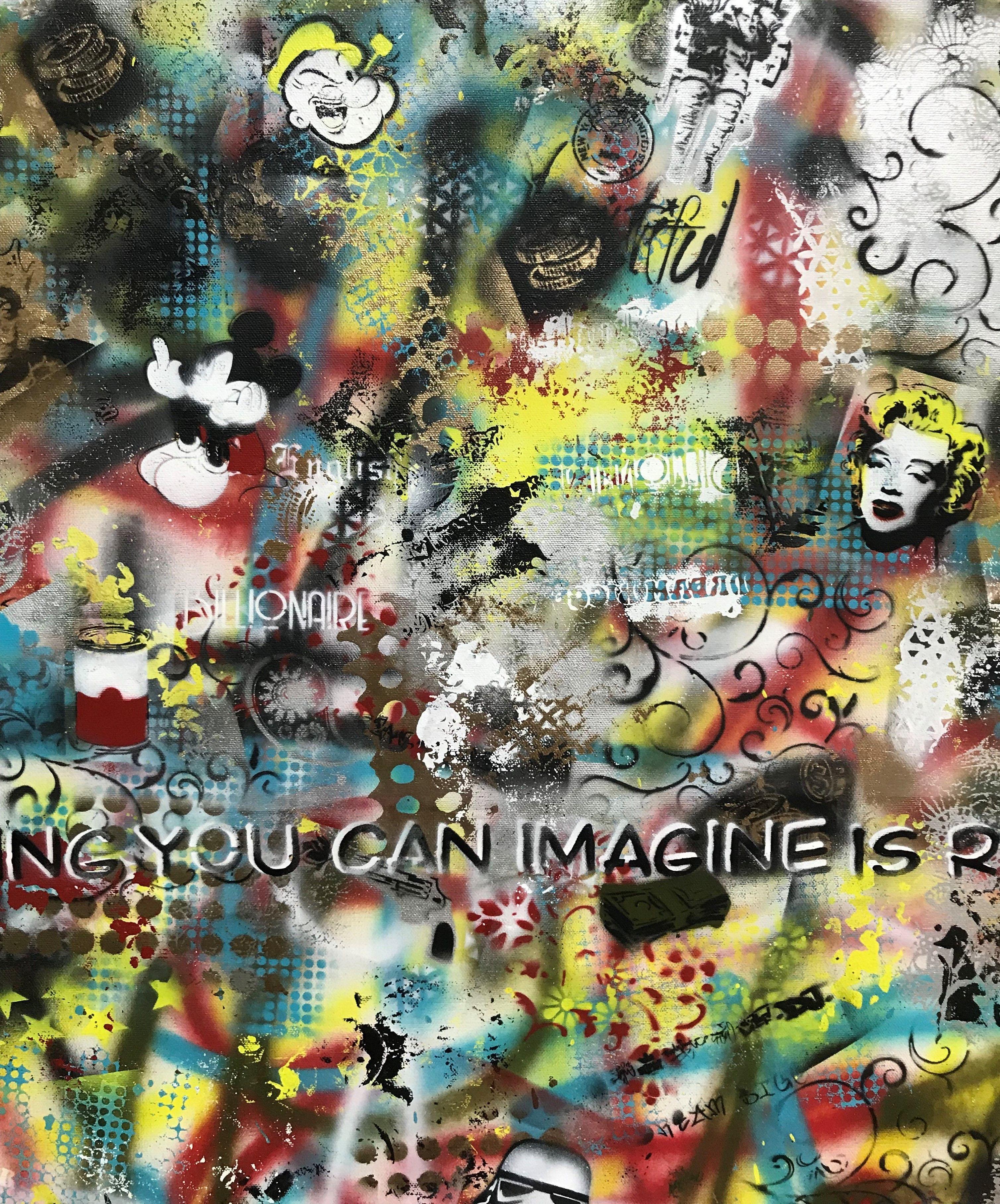 Imagine, Mixed Media on Canvas For Sale 1