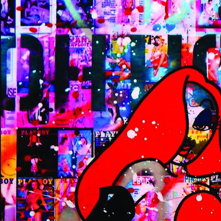 Jessica Rabbit, Mixed Media on Canvas - Pop Art Mixed Media Art by Greg Beebe