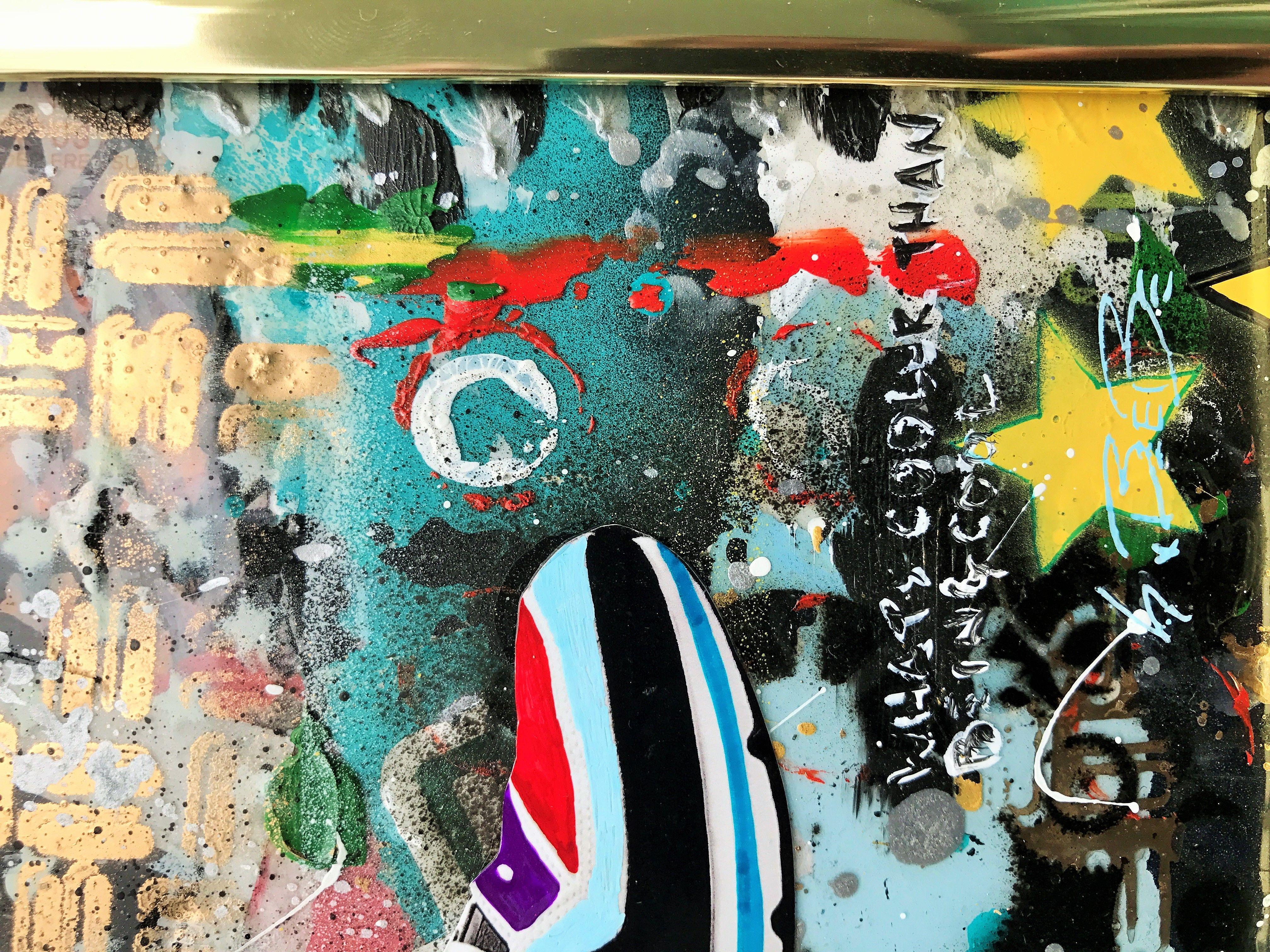 Kool Kat - Wynwood Series, Mixed Media on Other - Pop Art Mixed Media Art by Greg Beebe