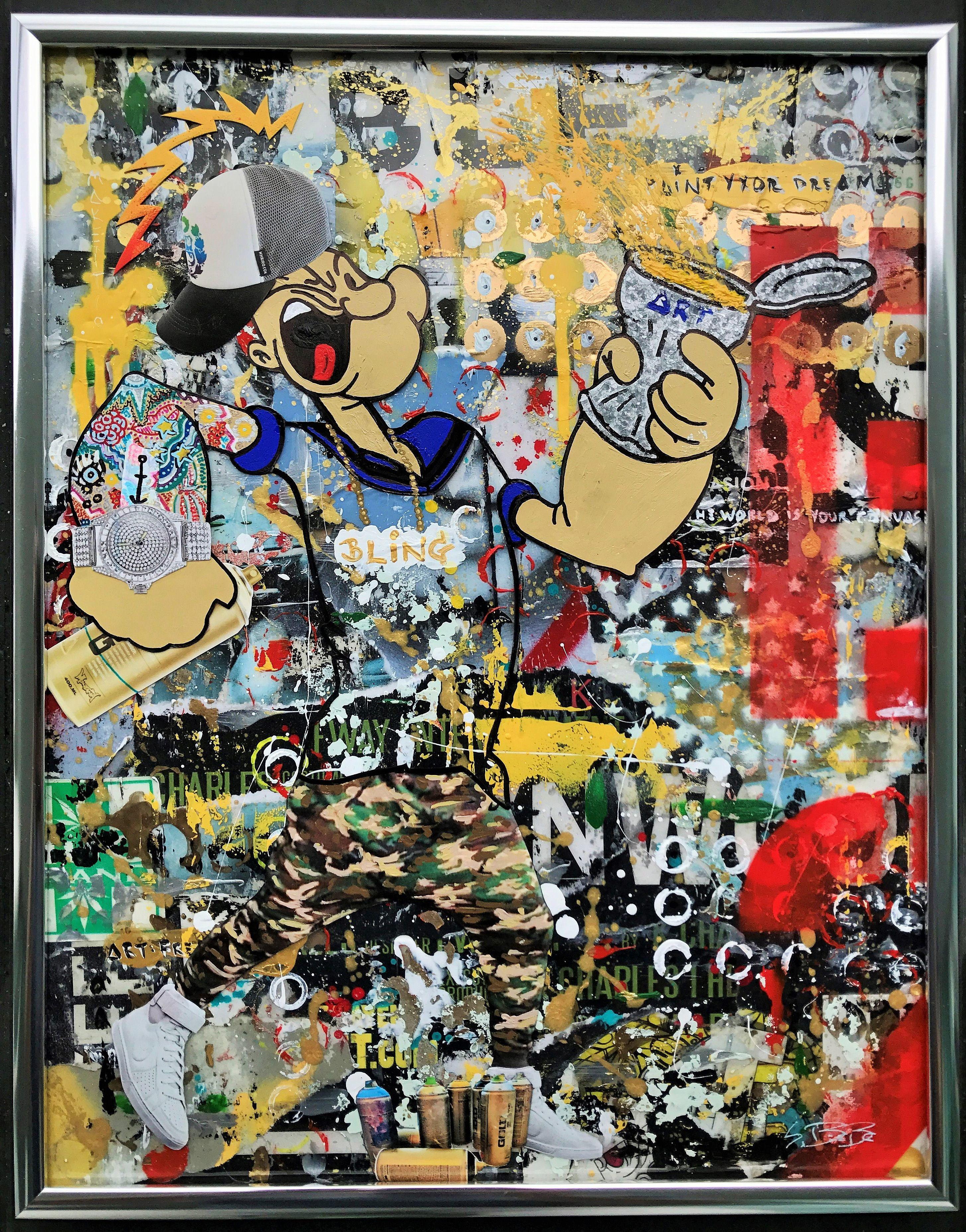 Paint the Wallz - Wynwood Series, Mixed Media on Other - Pop Art Mixed Media Art by Greg Beebe