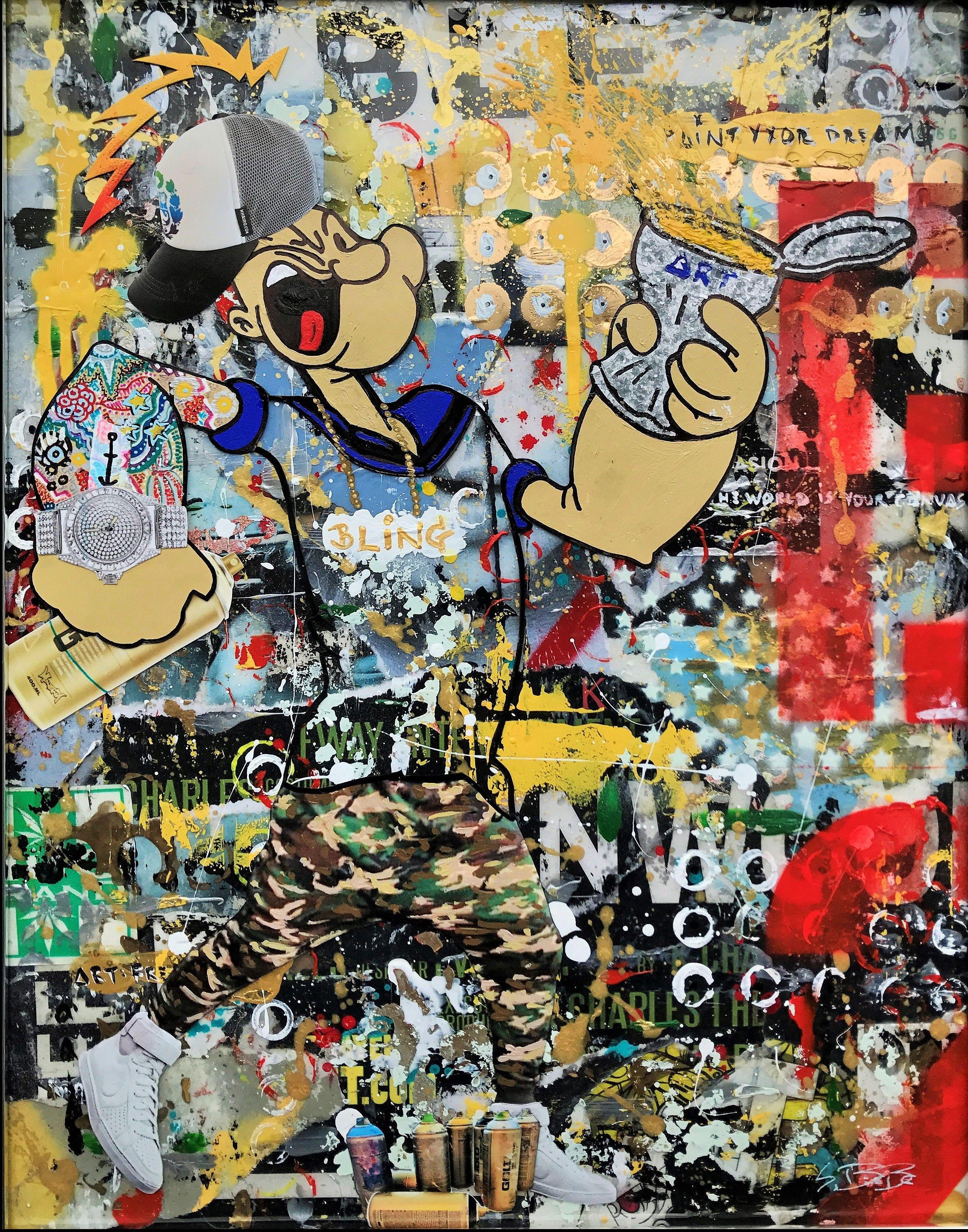 Paint the Wallz - Wynwood Series, Mixed Media on Other - Mixed Media Art by Greg Beebe