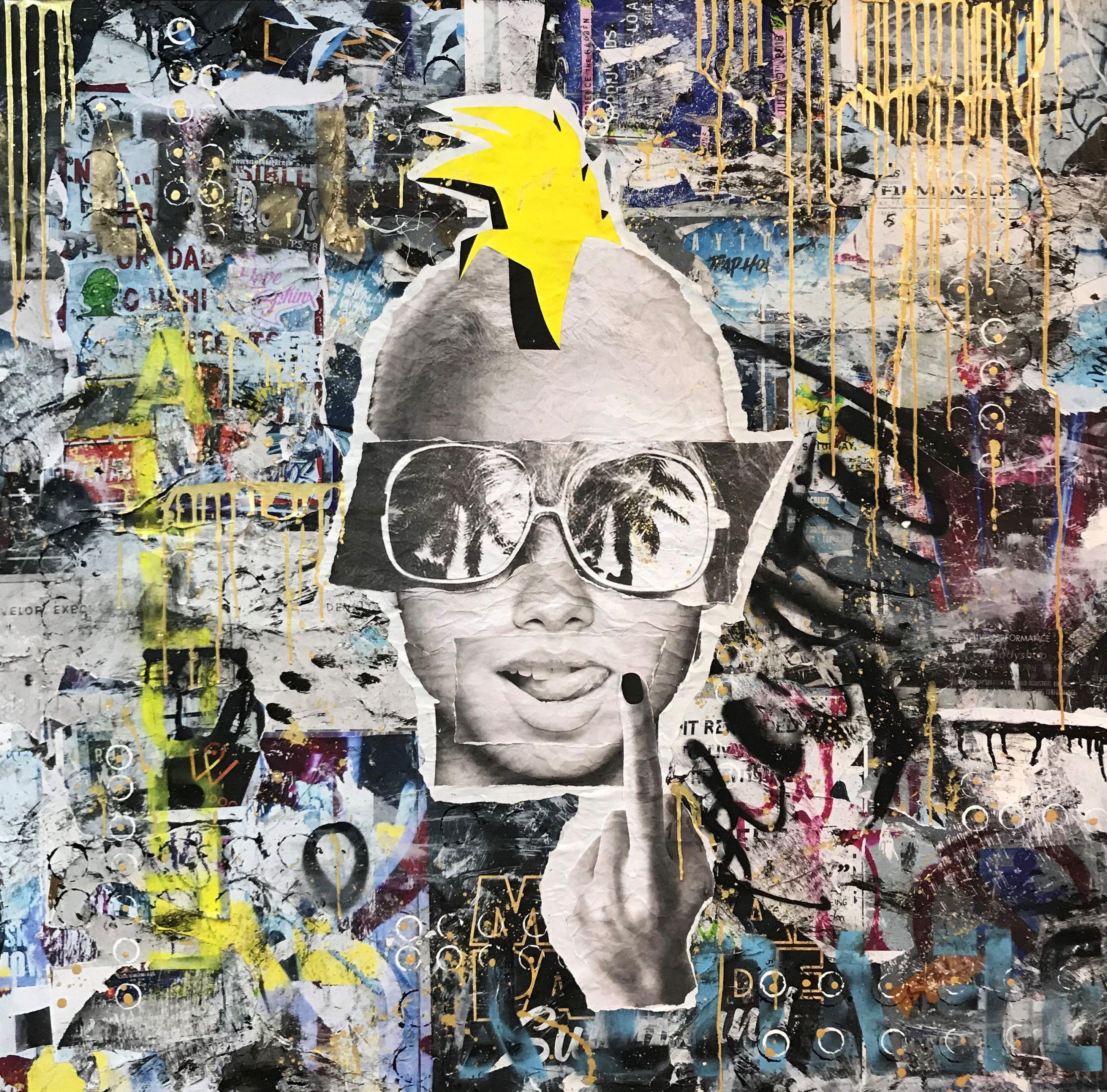 Punk, Mixed Media on Canvas - Mixed Media Art by Greg Beebe