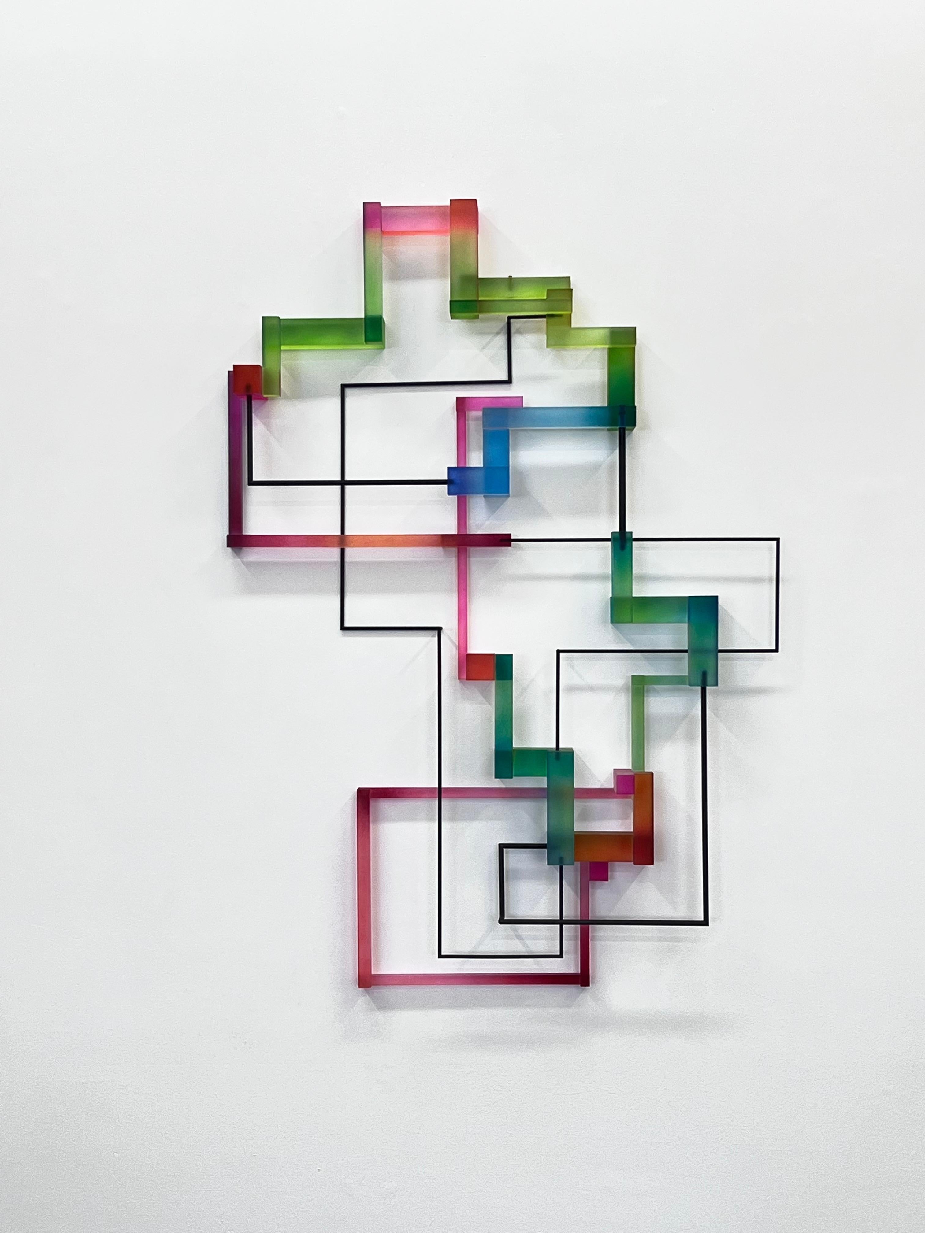 Greg Chann Abstract Sculpture - Antoinette : contemporary modern abstract geometric sculpture