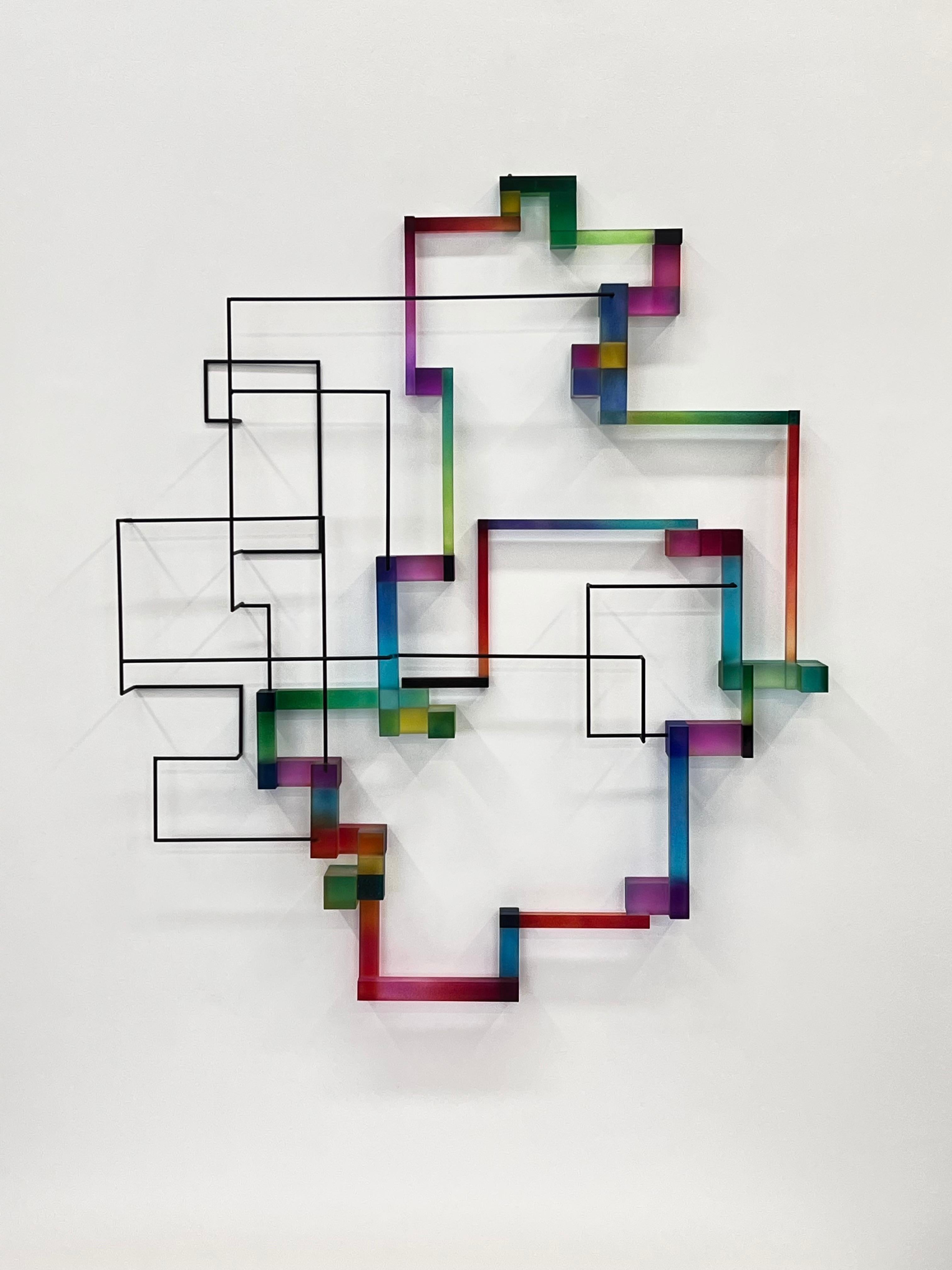 Greg Chann Abstract Sculpture - Carmelina : contemporary modern abstract geometric sculpture