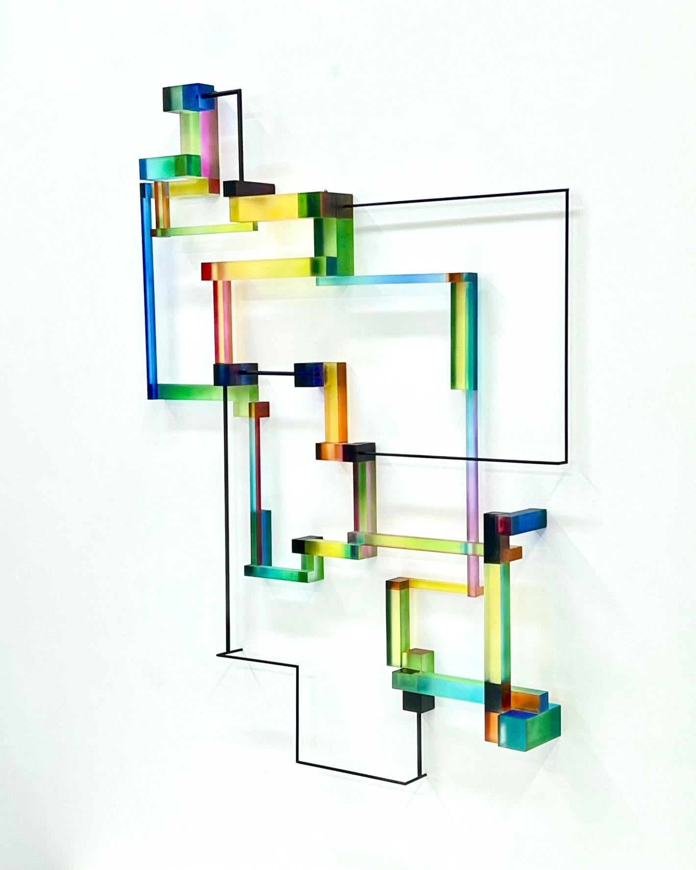Derain Derain : contemporary modern abstract geometric sculpture - Sculpture by Greg Chann
