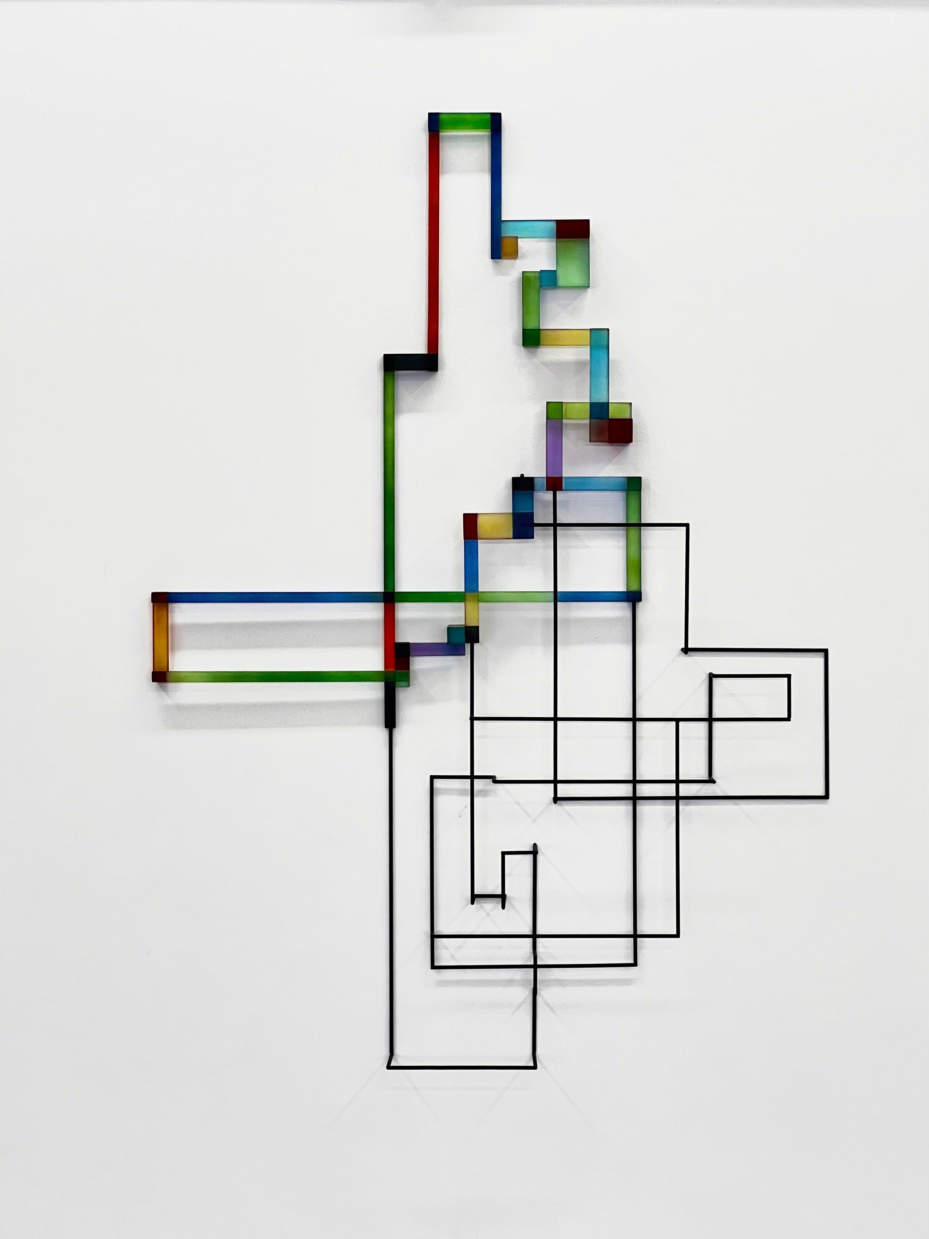 Greg Chann Abstract Sculpture - Henri : contemporary modern abstract geometric sculpture