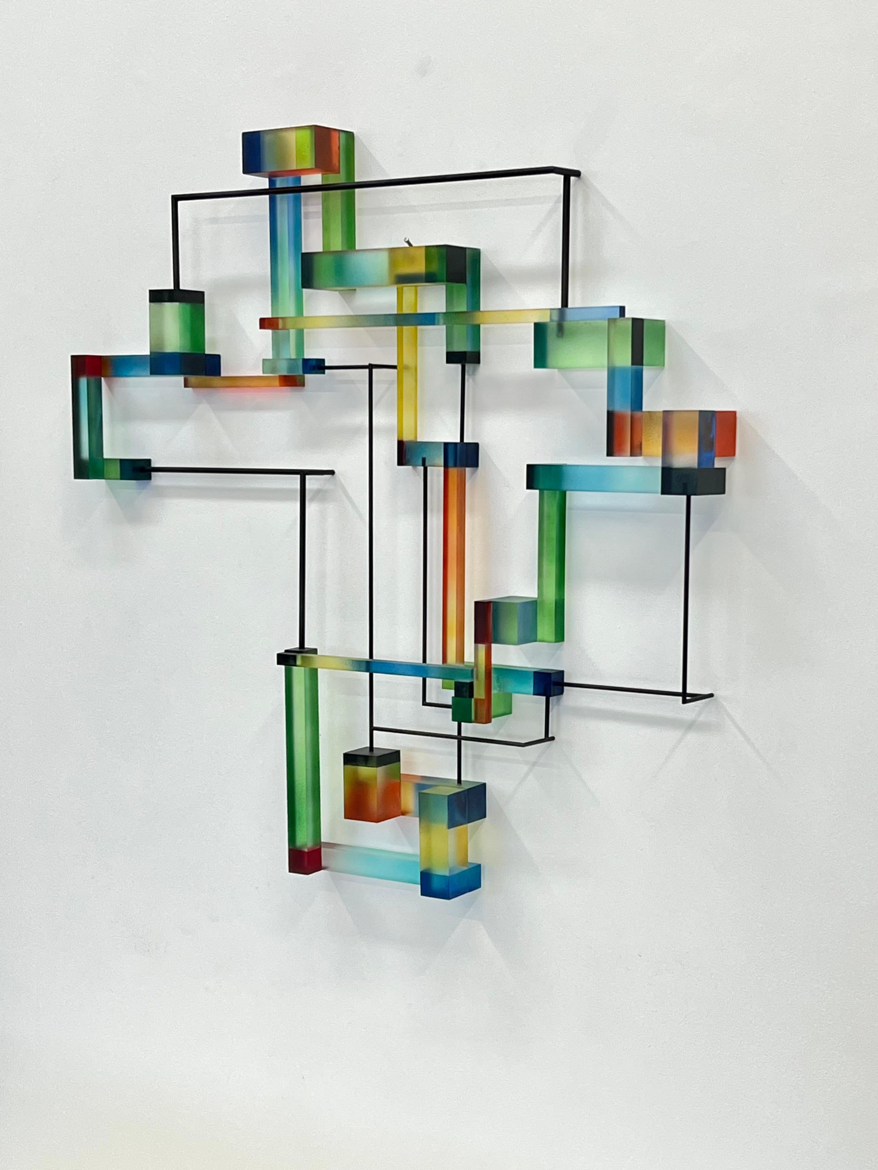 Henri's Derain : contemporary modern abstract geometric sculpture - Sculpture by Greg Chann