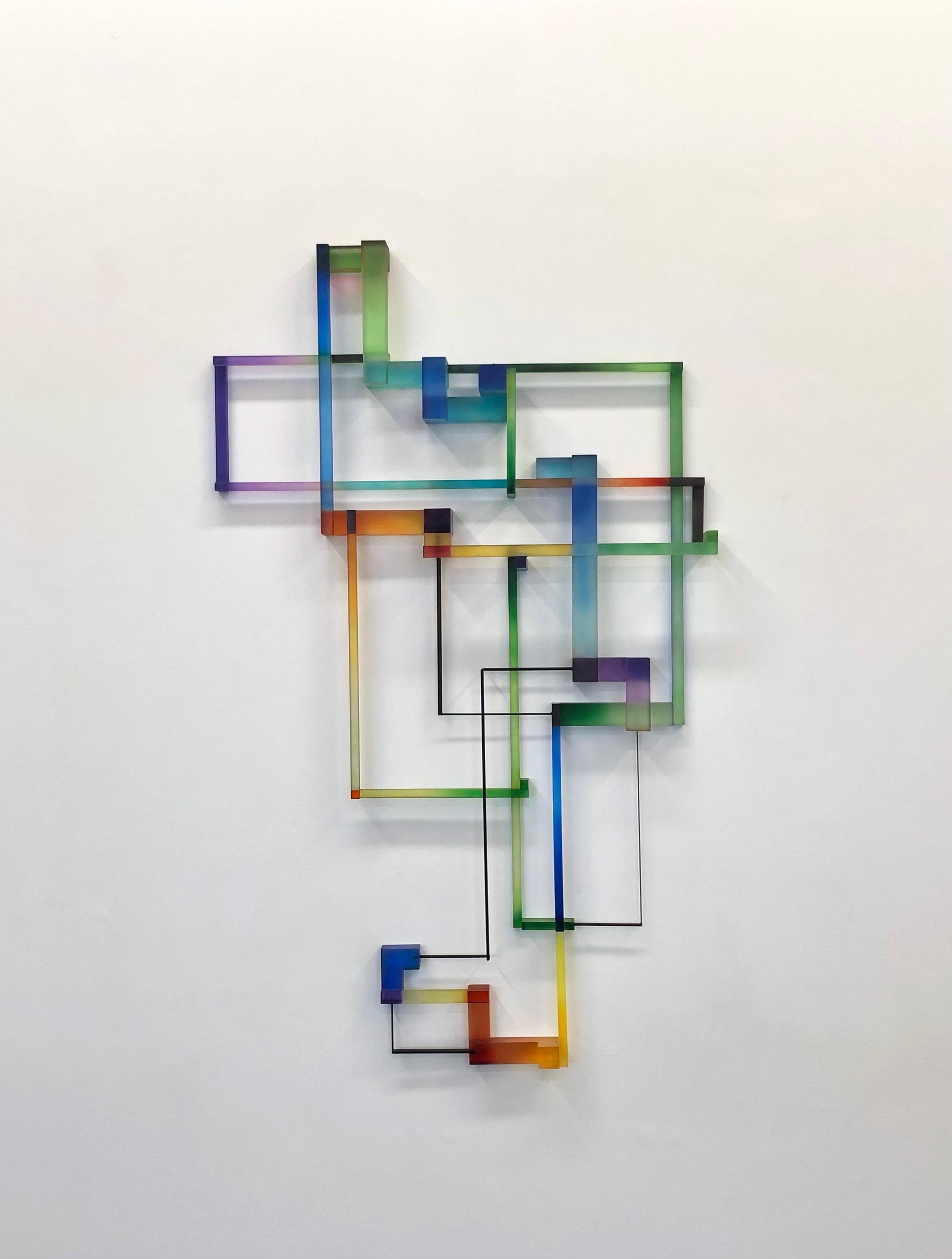 Greg Chann Abstract Sculpture - Lydia : contemporary modern abstract geometric sculpture