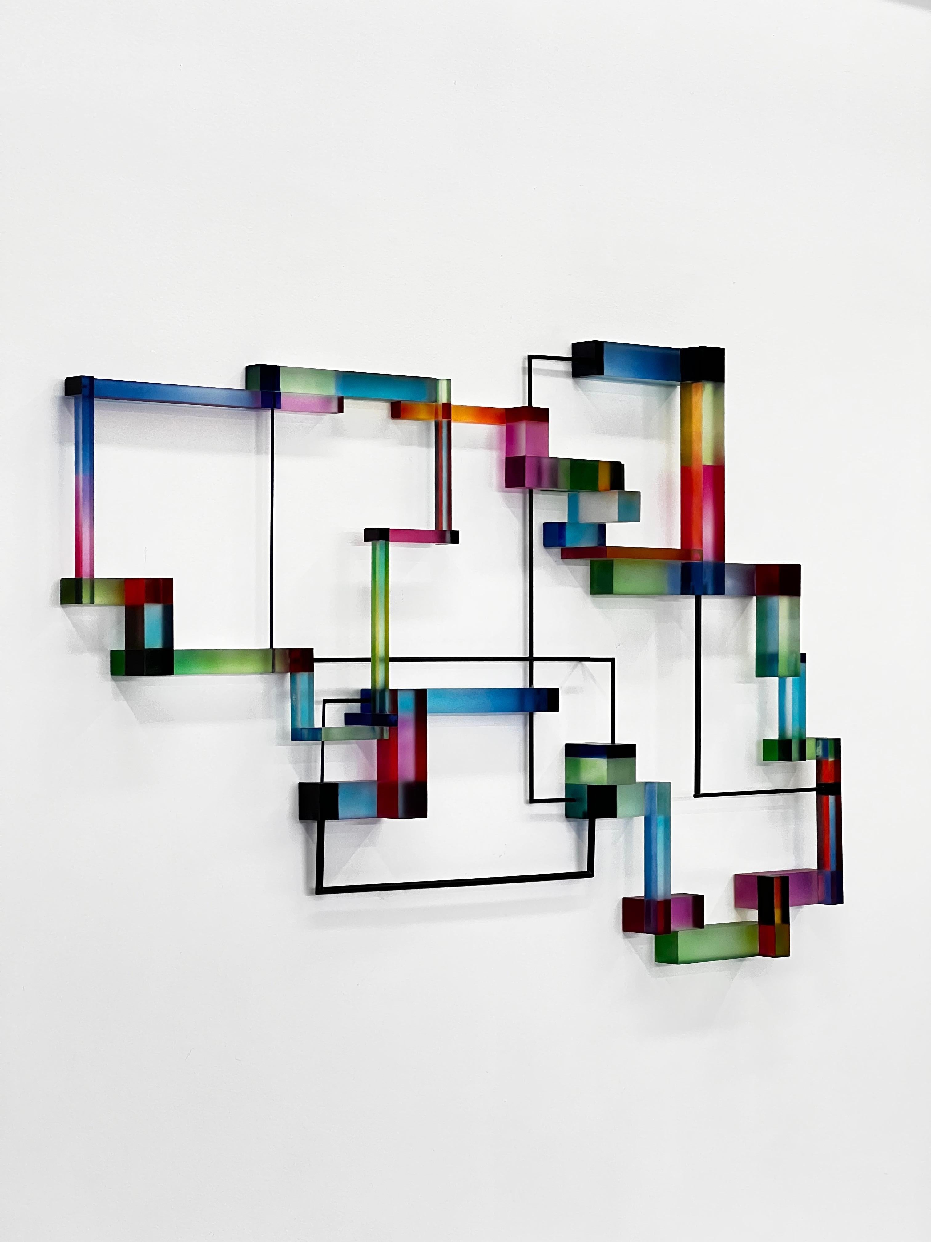 Madame M : sculpture géométrique abstraite contemporaine et moderne - Sculpture de Greg Chann