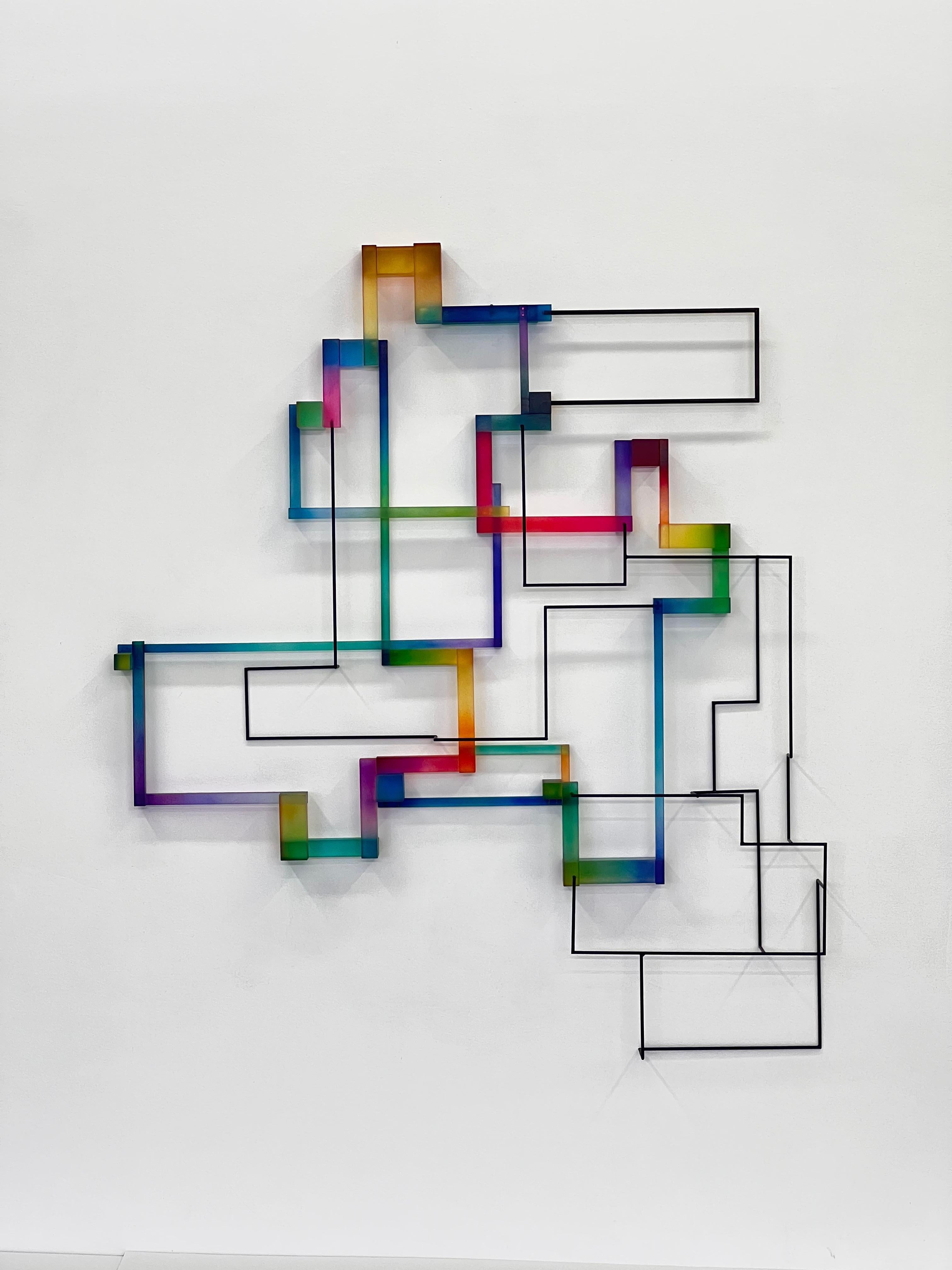 Greg Chann Abstract Sculpture - Margot : contemporary modern abstract geometric sculpture