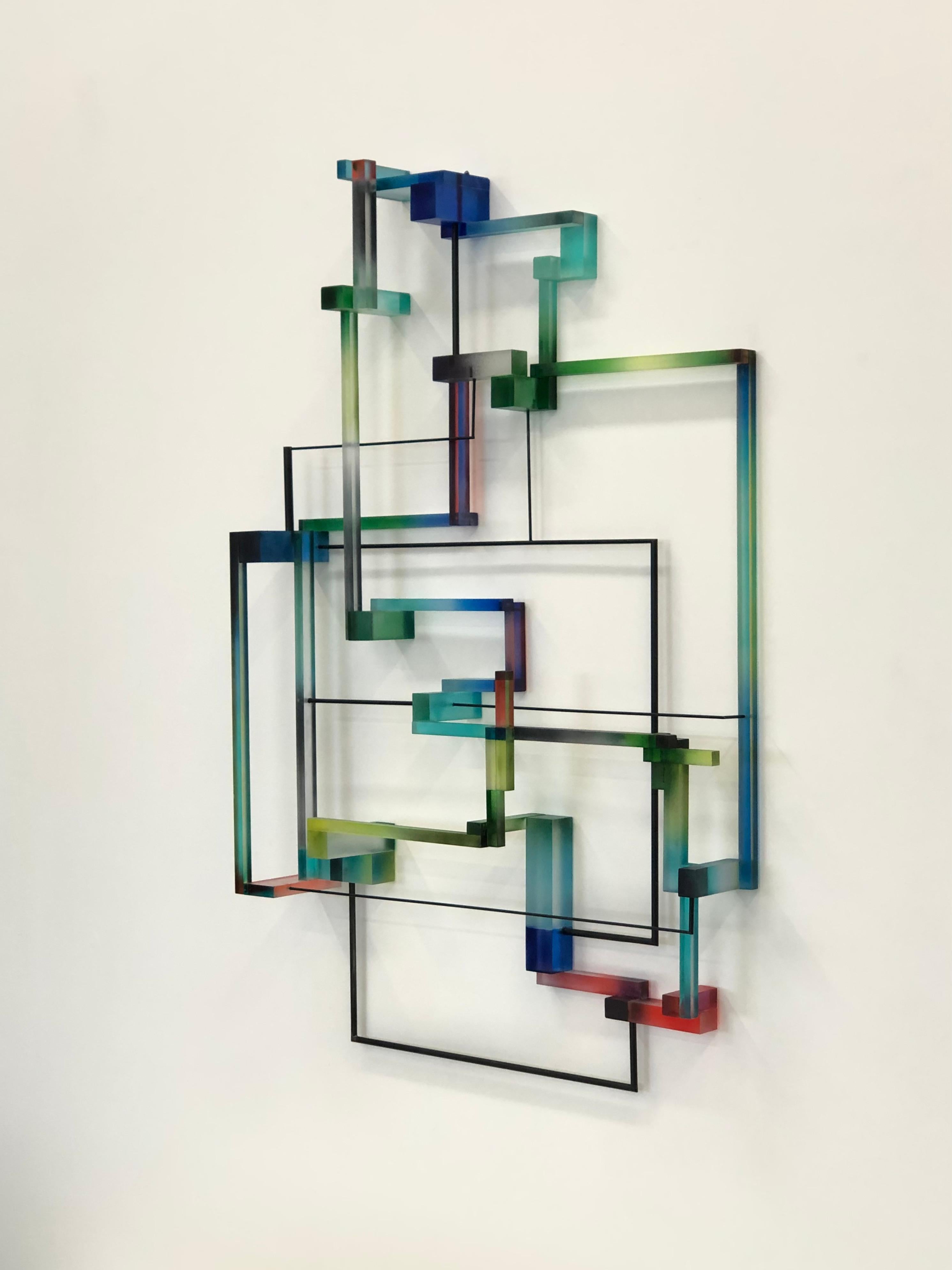 Zeitgenössische moderne abstrakte geometrische Skulptur von Marguerite – Sculpture von Greg Chann