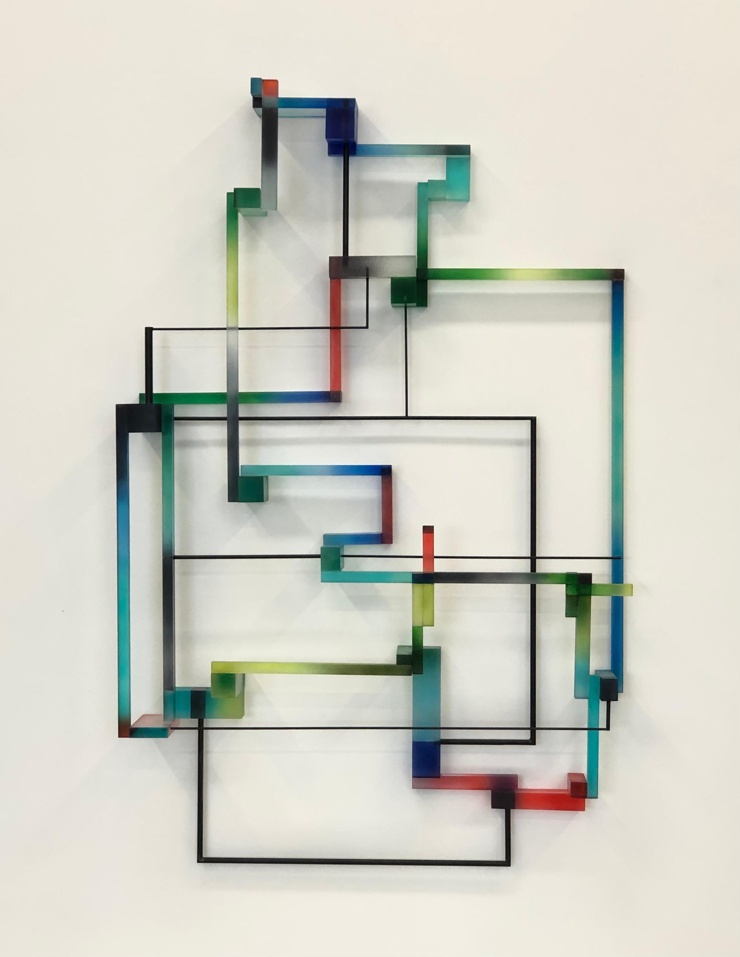 Greg Chann Abstract Sculpture – Zeitgenössische moderne abstrakte geometrische Skulptur von Marguerite