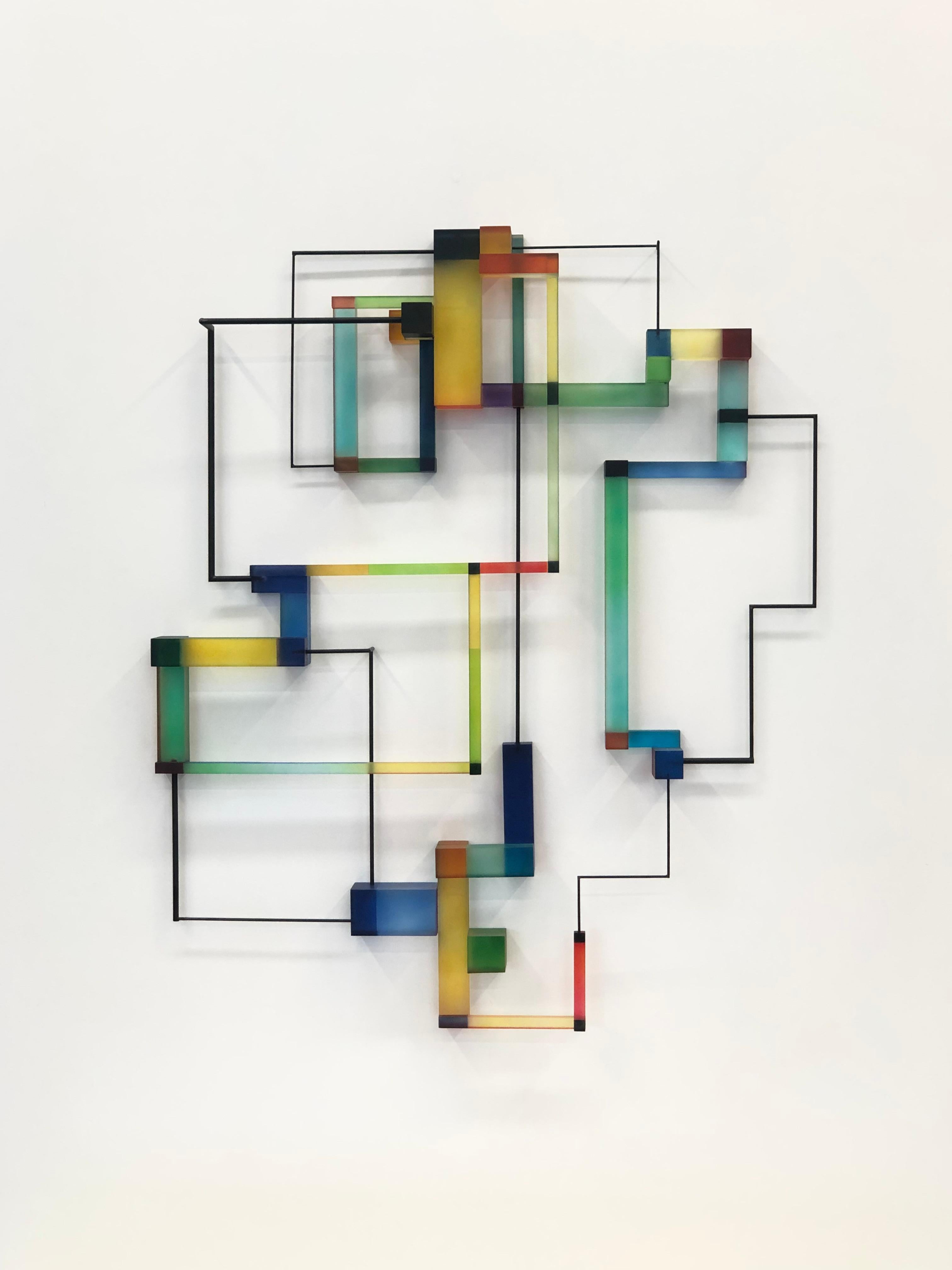 Greg Chann Abstract Sculpture - Marguerite II : contemporary modern abstract geometric sculpture