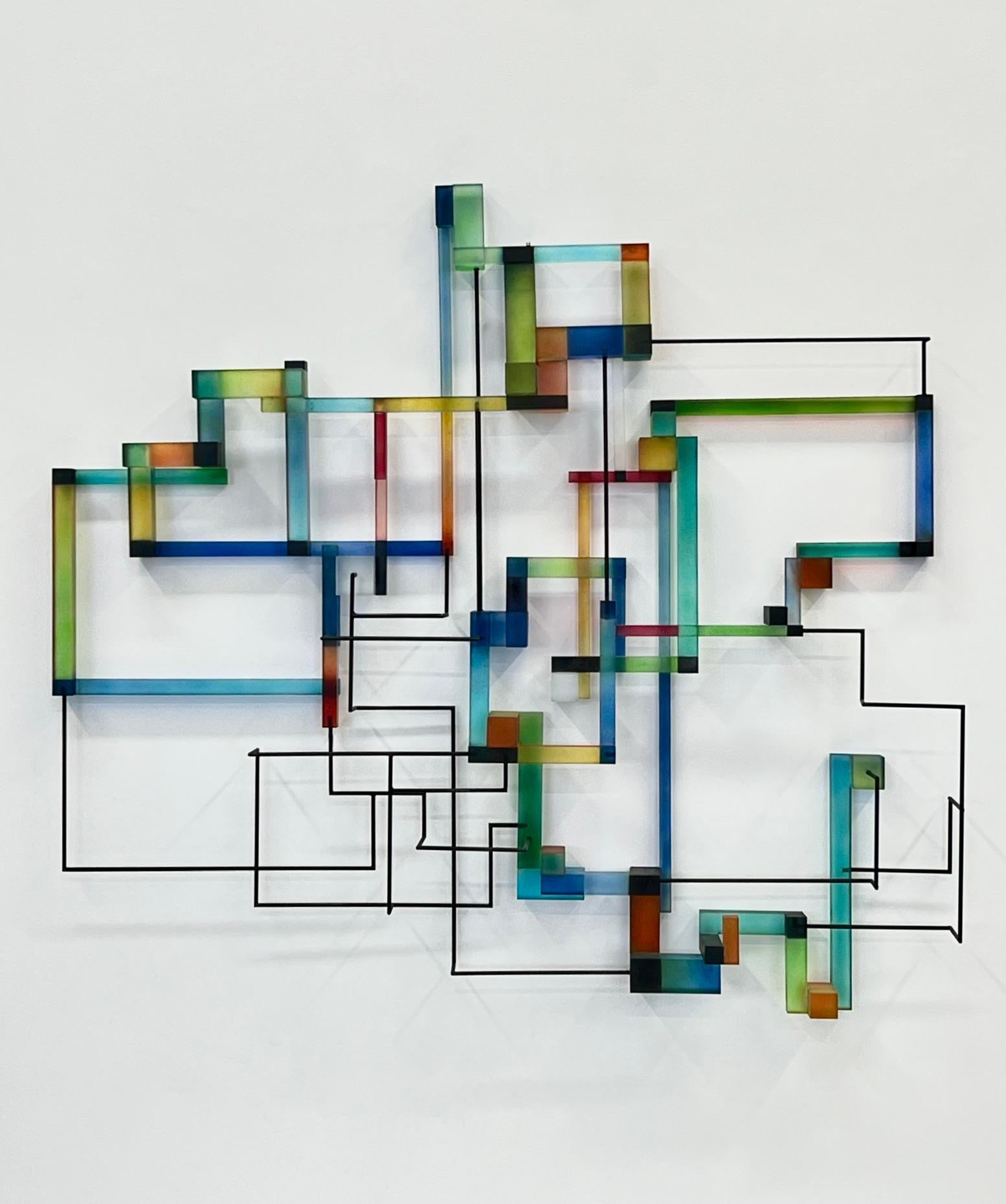 Greg Chann Abstract Sculpture – Prozor: zeitgenössische moderne abstrakte geometrische Skulptur