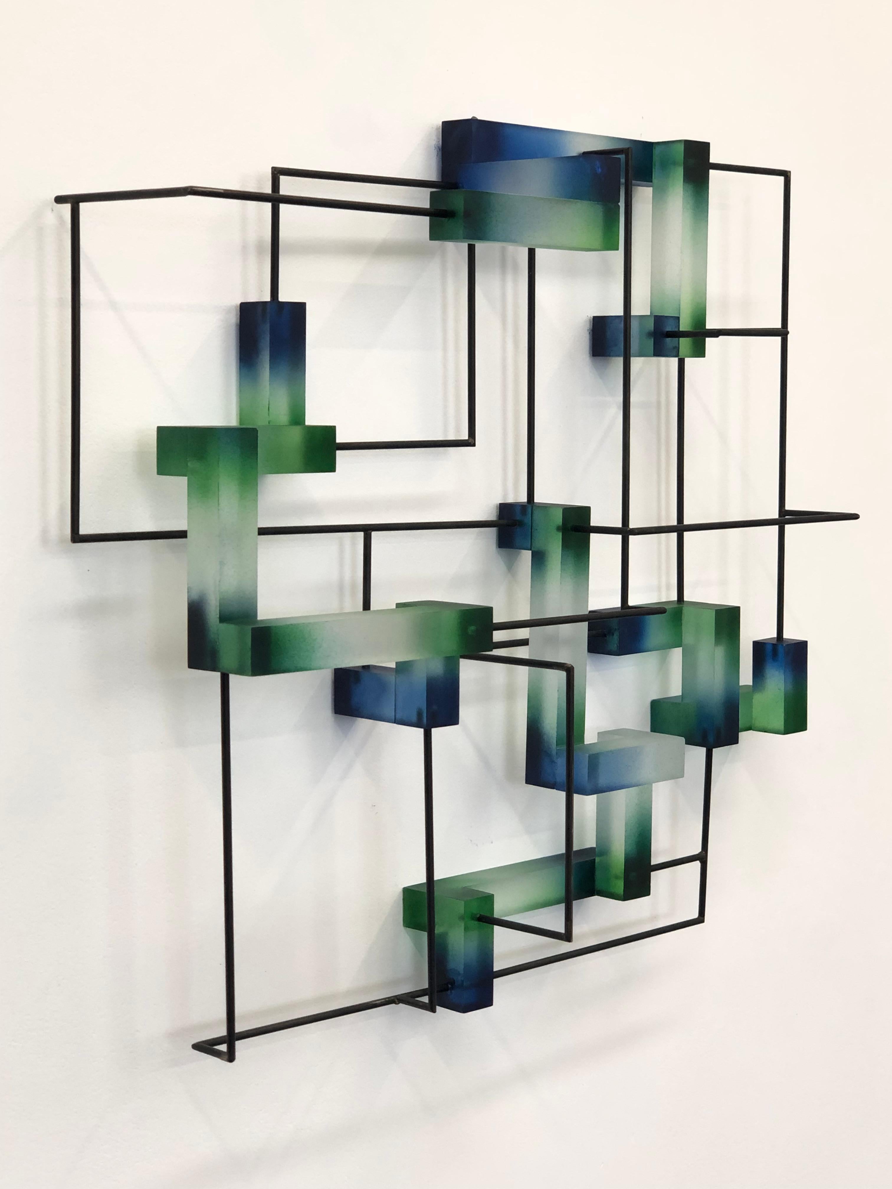 Scepter : contemporary modern abstract geometric sculpture - Abstract Expressionist Sculpture by Greg Chann