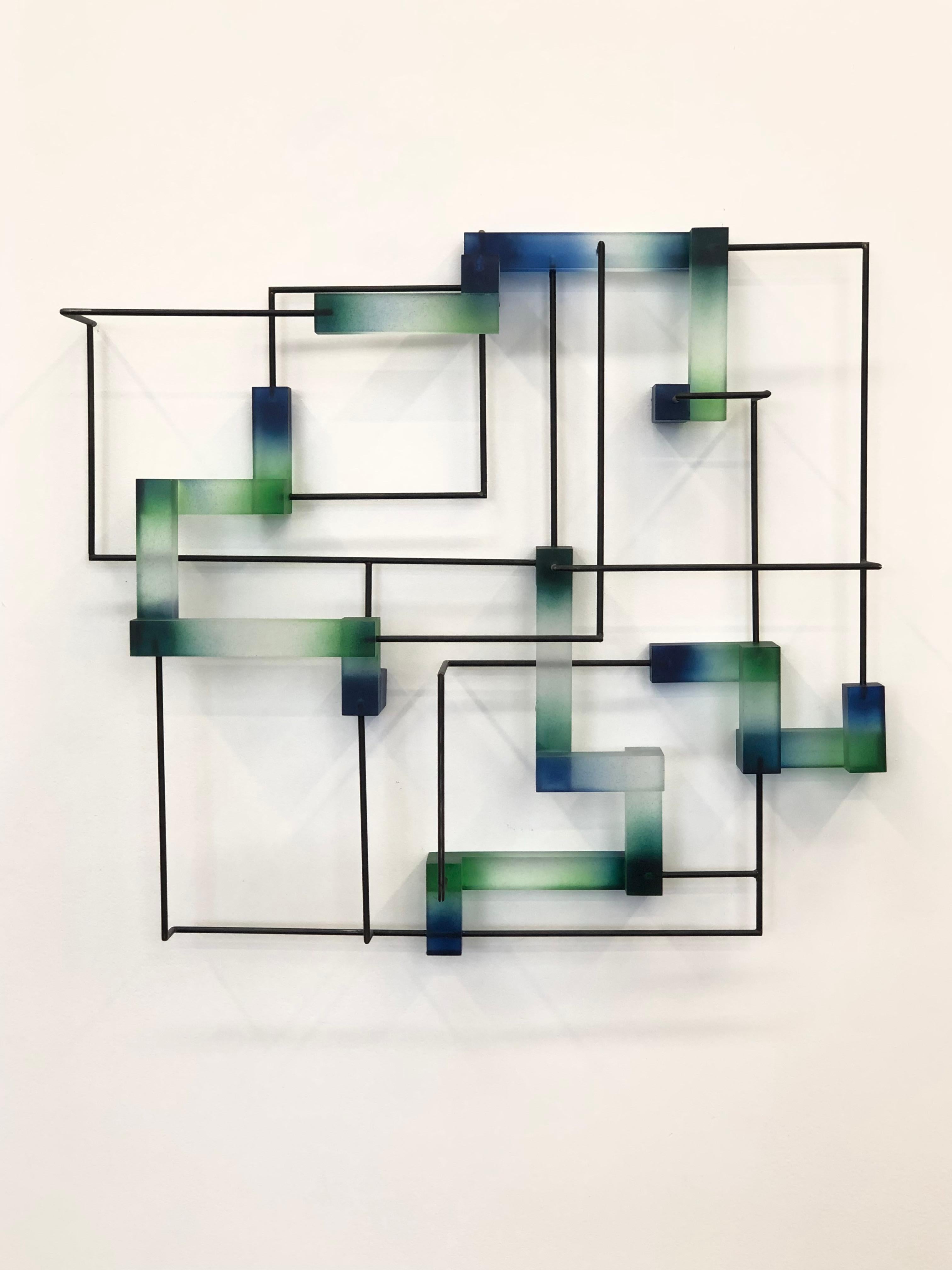 Greg Chann Abstract Sculpture - Scepter : contemporary modern abstract geometric sculpture