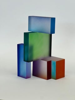 Stack XIV : contemporary modern geometric sculpture
