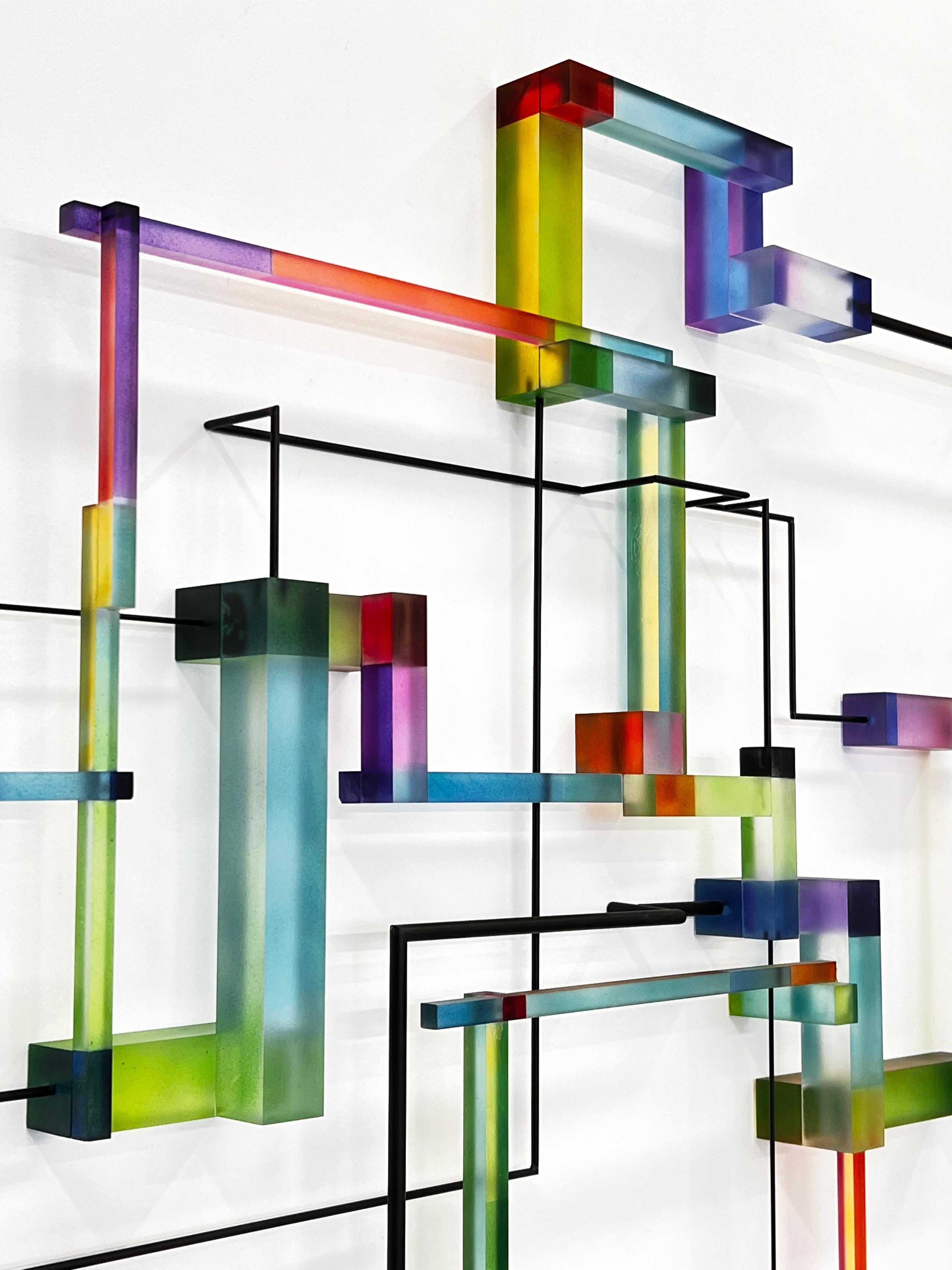 Surf : contemporary modern abstract geometric sculpture - Abstract Geometric Sculpture by Greg Chann