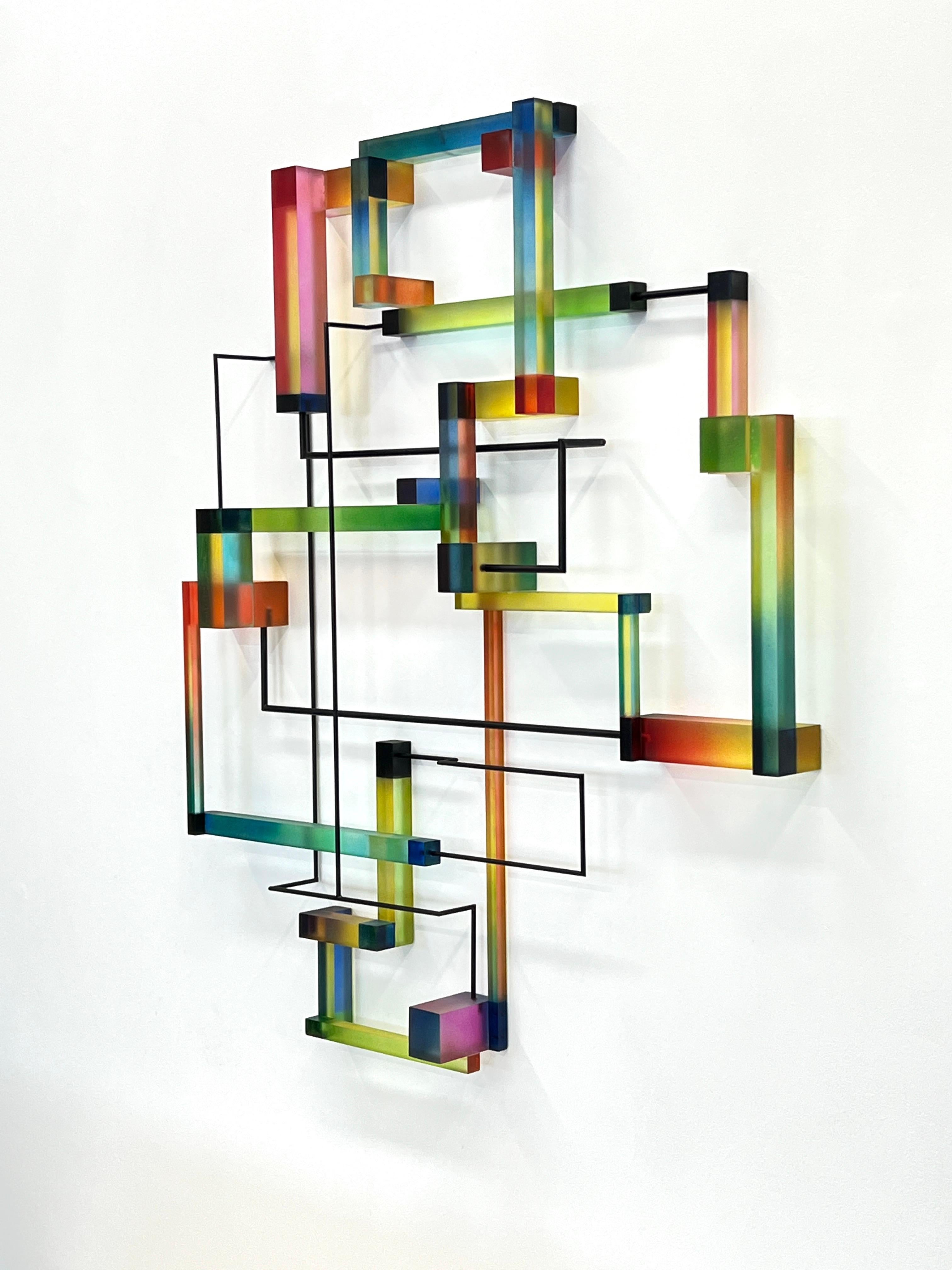 Valadon : sculpture géométrique abstraite moderne contemporaine - Sculpture de Greg Chann