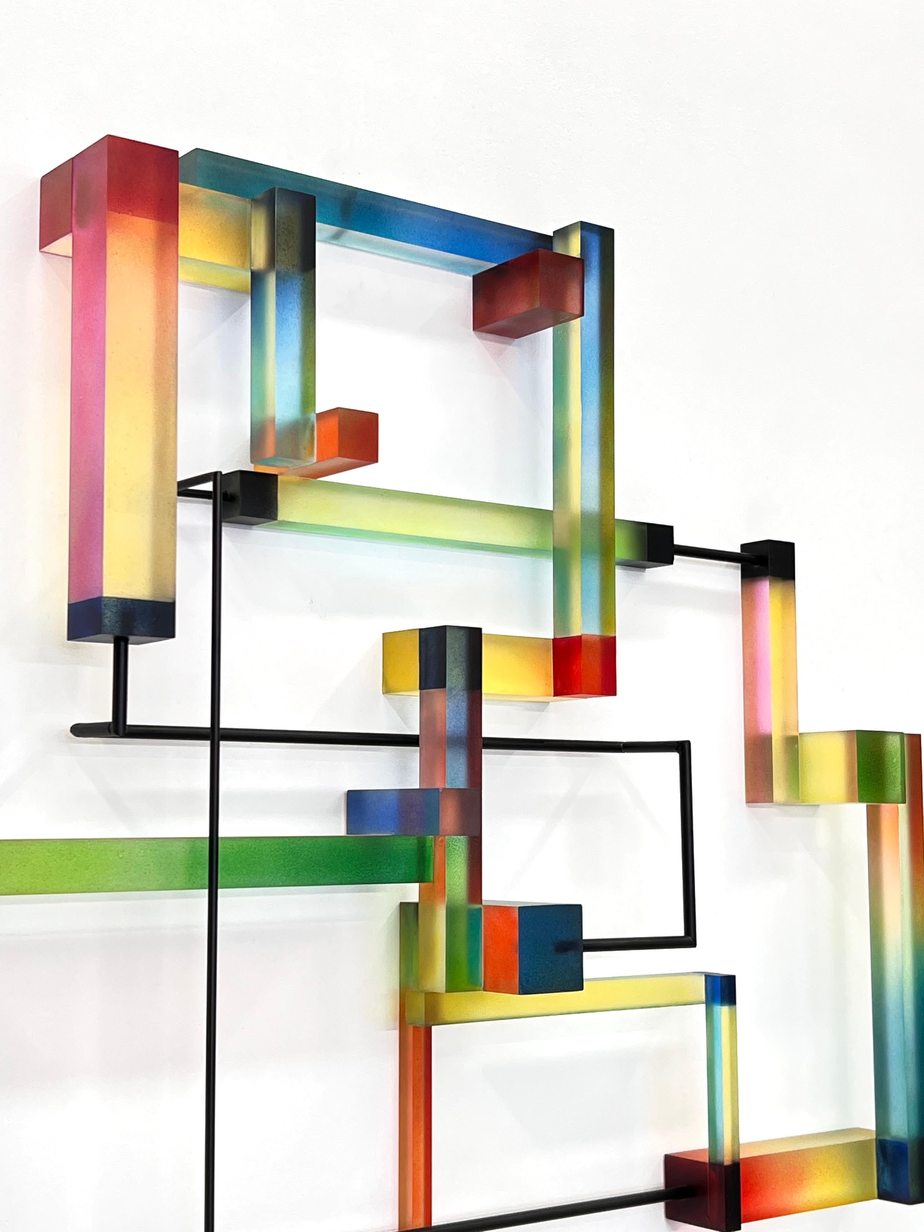 Valadon : sculpture géométrique abstraite moderne contemporaine - Géométrique abstrait Sculpture par Greg Chann