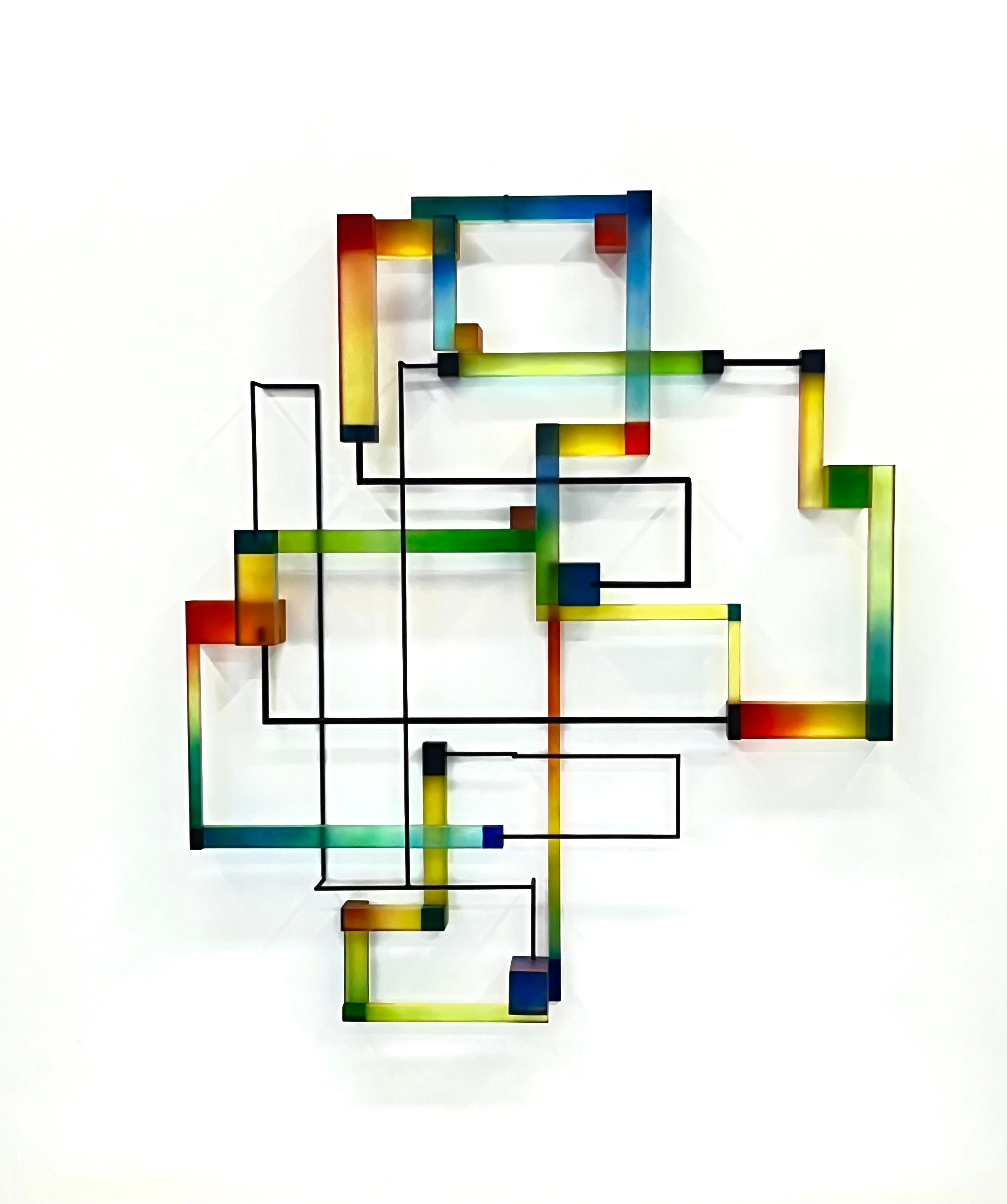 Abstract Sculpture Greg Chann - Valadon : sculpture géométrique abstraite moderne contemporaine