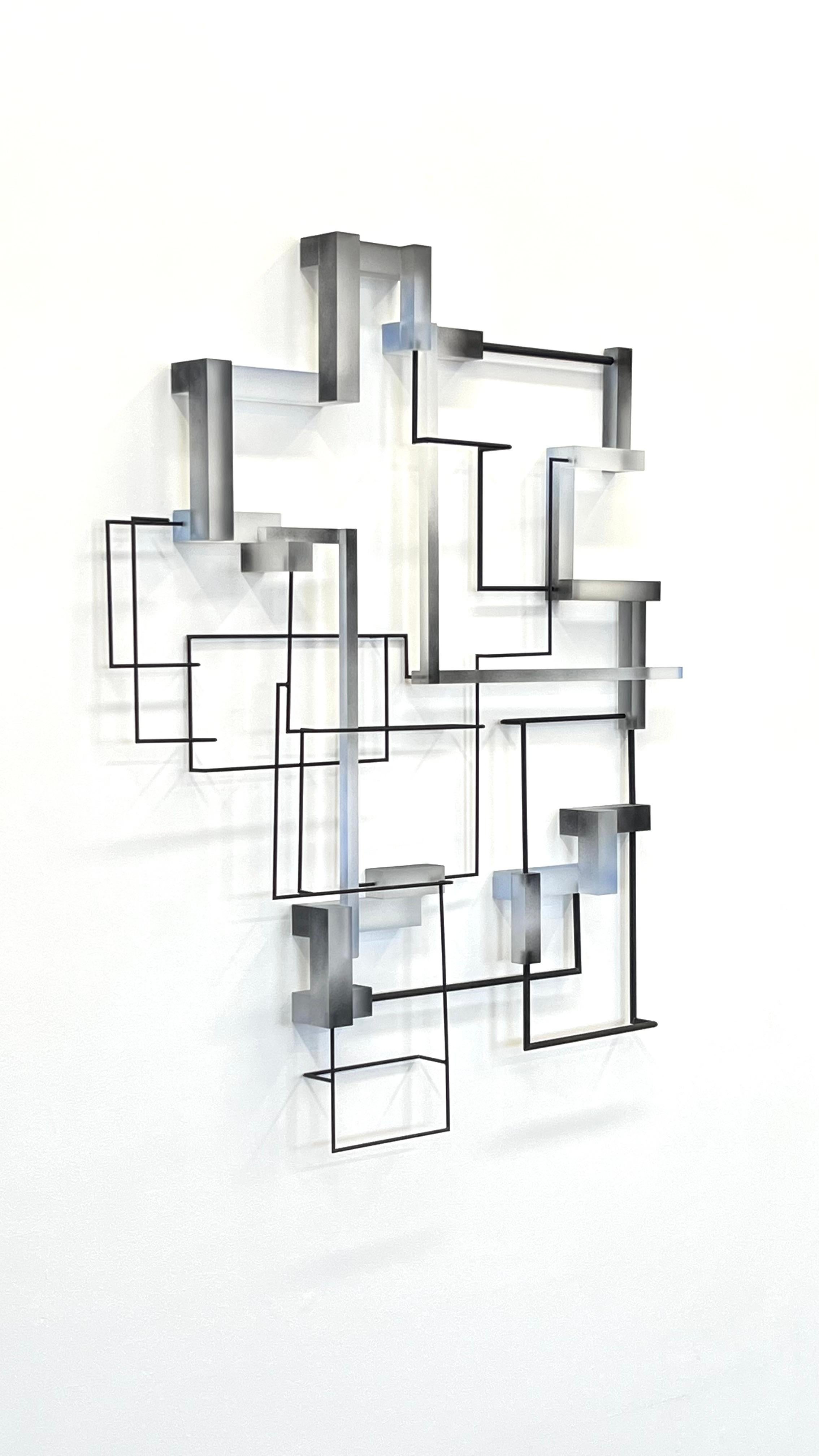 Vanguard: zeitgenössische moderne abstrakte geometrische Skulptur – Sculpture von Greg Chann