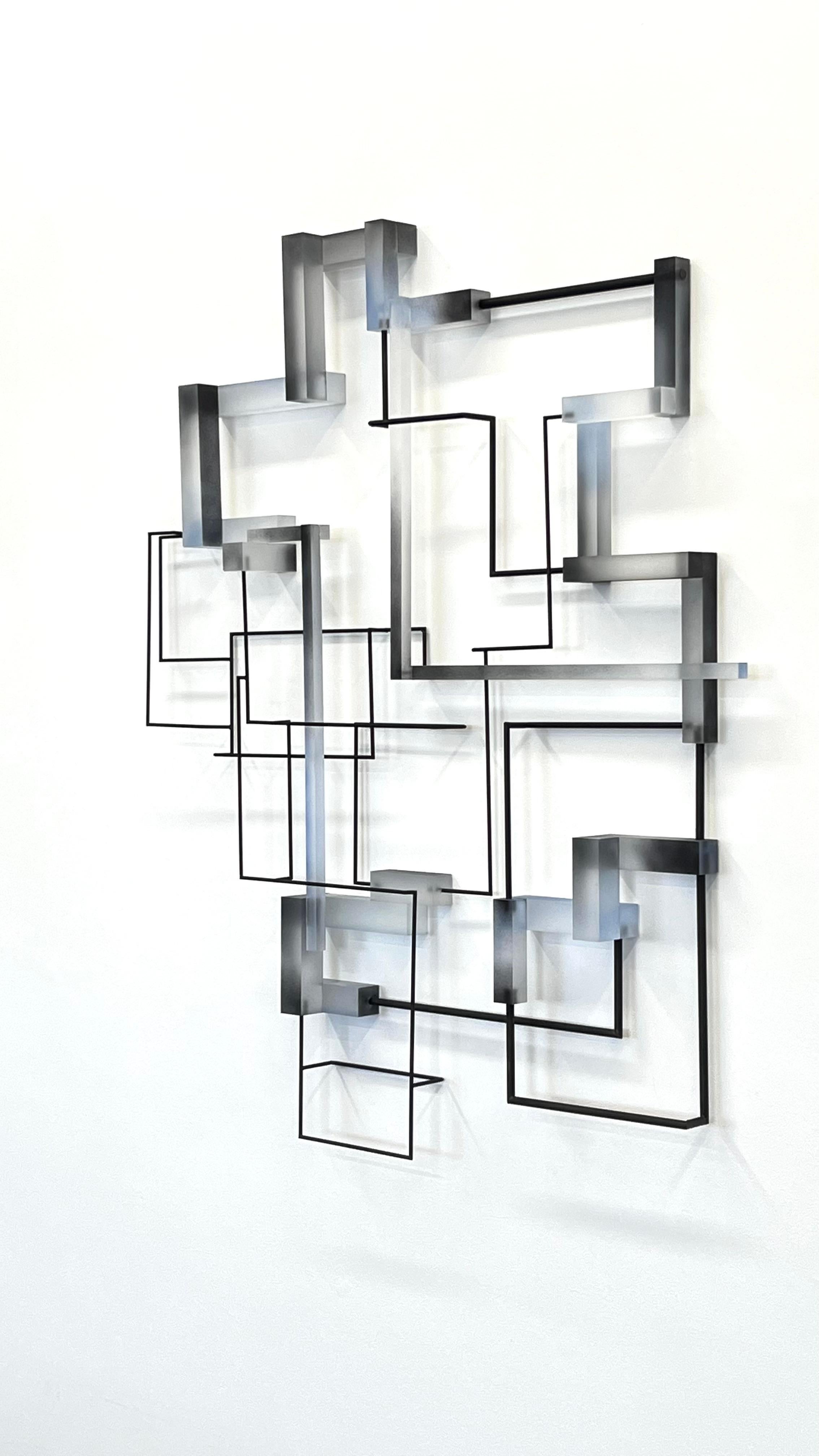 Vanguard: zeitgenössische moderne abstrakte geometrische Skulptur (Geometrische Abstraktion), Sculpture, von Greg Chann