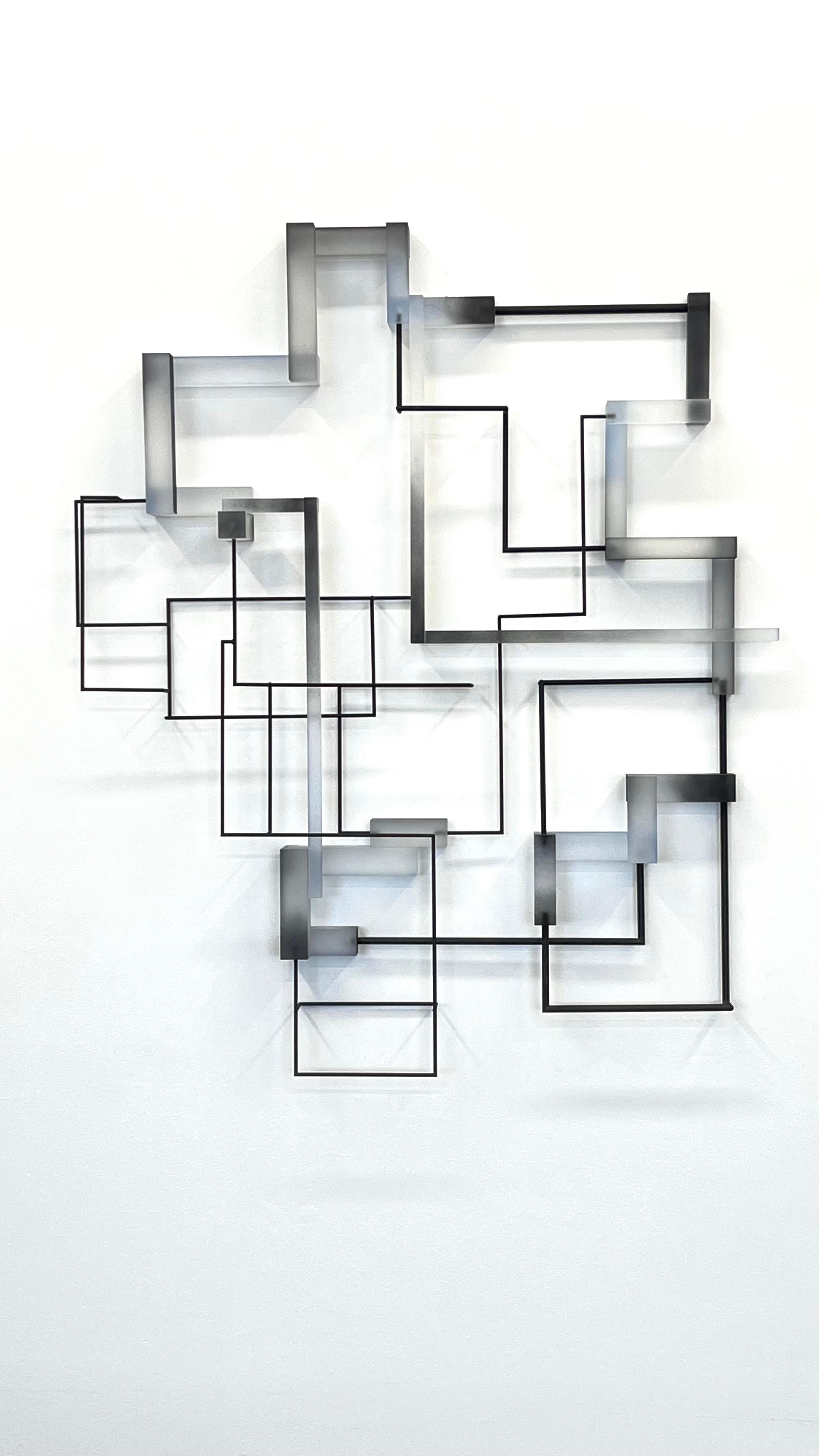 Greg Chann Abstract Sculpture - Vanguard : contemporary modern abstract geometric sculpture