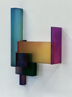 Wall Stack I : contemporary modern geometric sculpture