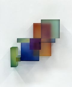 Wall Stack II : contemporary modern geometric sculpture