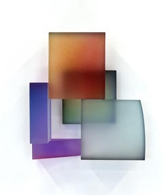 Wall Stack VI : contemporary modern geometric sculpture