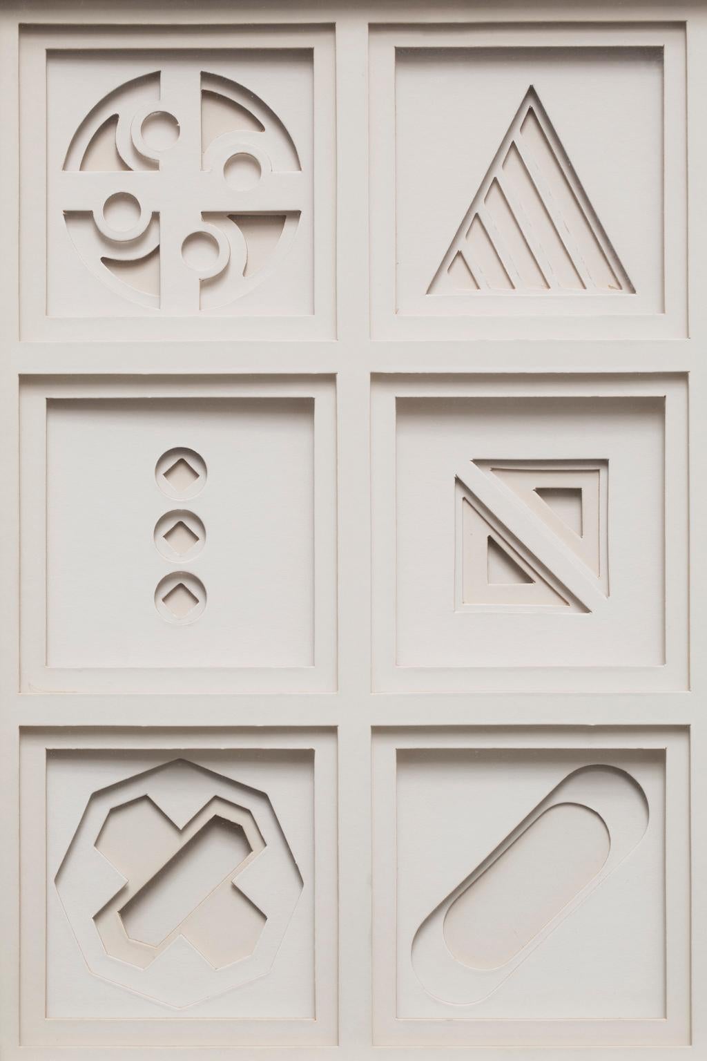  Greg Copeland, 3-dimensionales, mehrschichtiges, geschliffenes Papier in neun Formen im Angebot 2