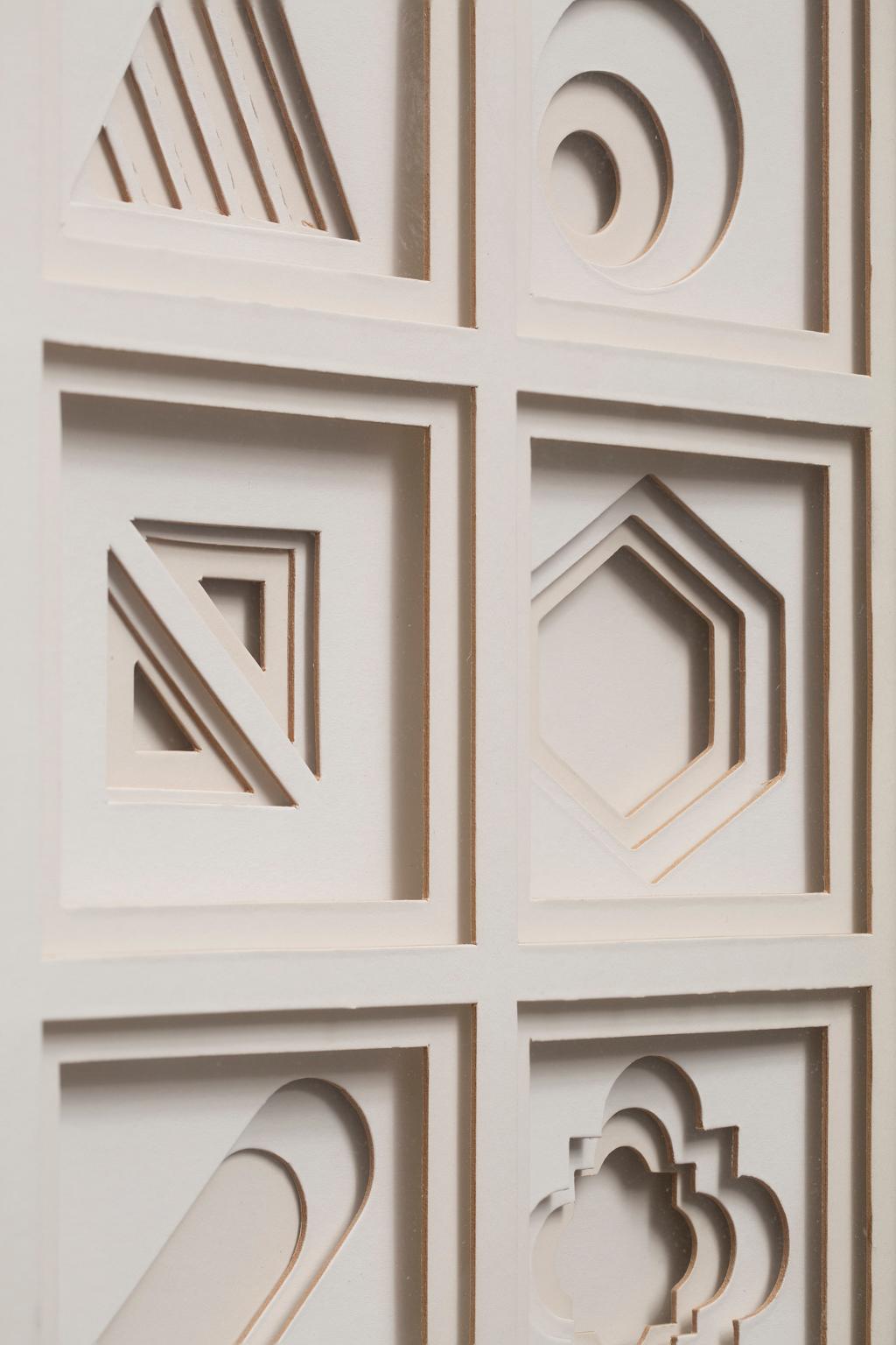  Greg Copeland, 3-dimensionales, mehrschichtiges, geschliffenes Papier in neun Formen im Angebot 4