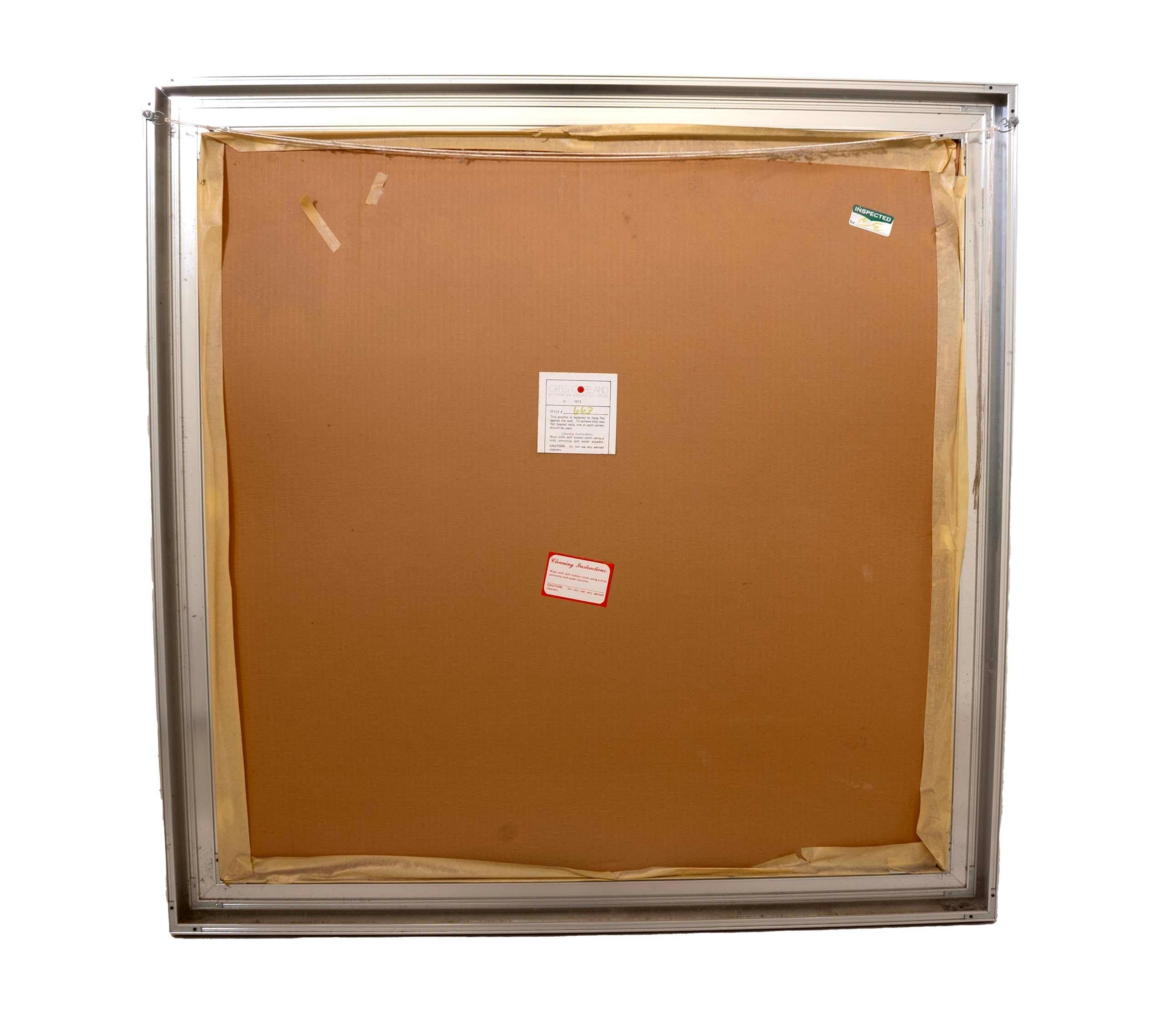 Greg Copeland #633 Signiert Moderne Geometrische Op Art Space Age Spiegel Gerahmt 1970er im Angebot 6