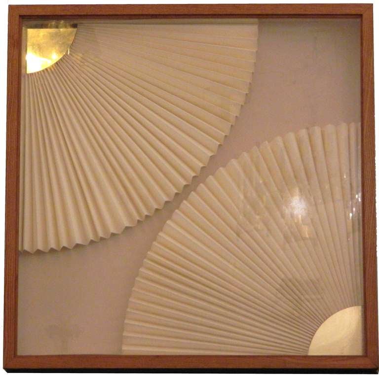 Greg Copeland Layered Encased Paper Sculpture Mid-Century Modern Wall Art 1977 3