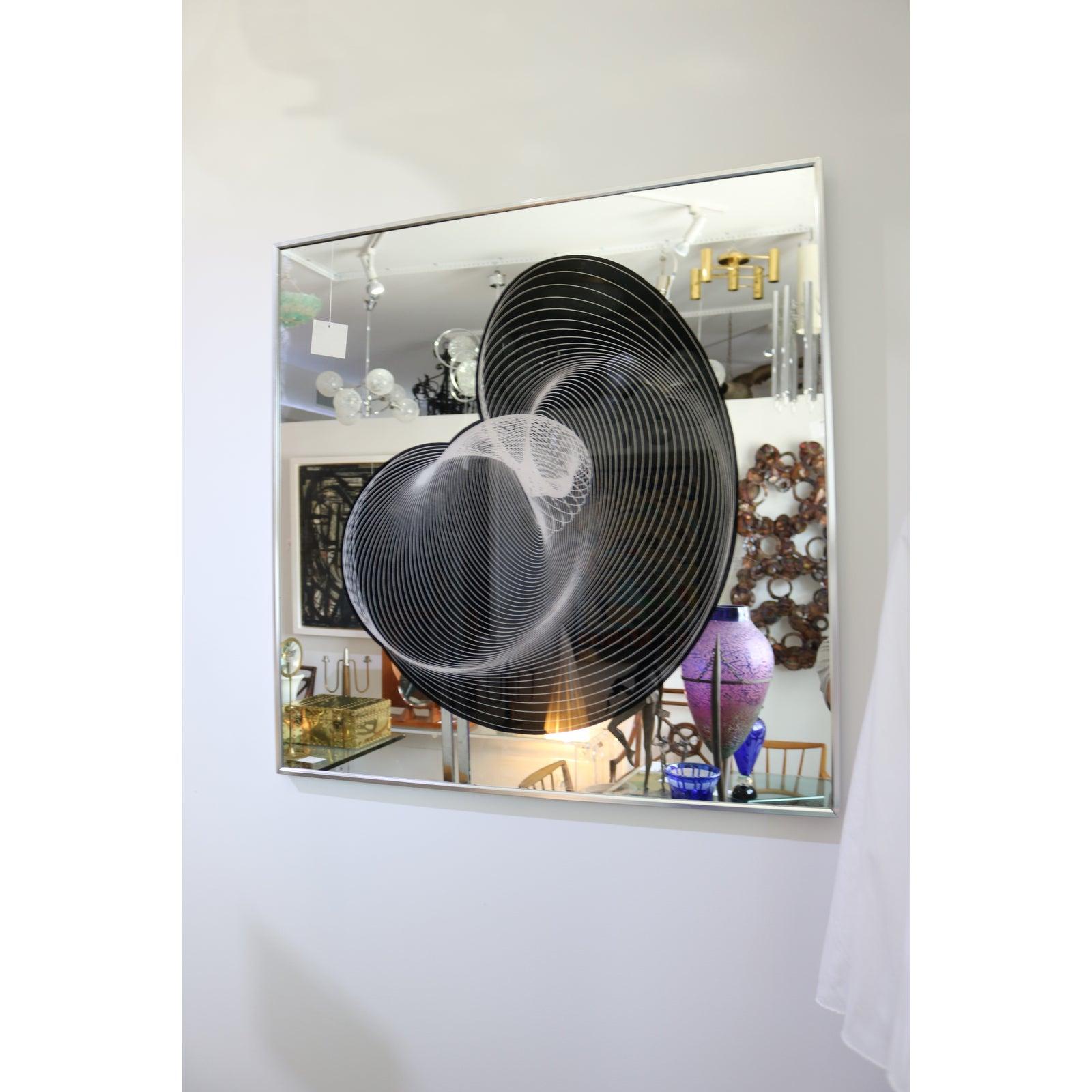 Polished Greg Copeland Style Decorative Mirror For Sale