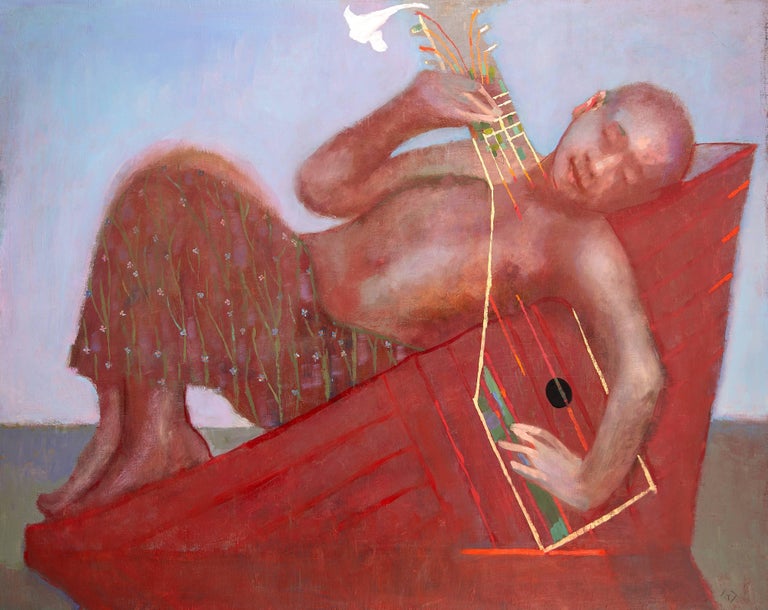 Greg Decker Easter Figurative Painting Of Reclining Man In A
