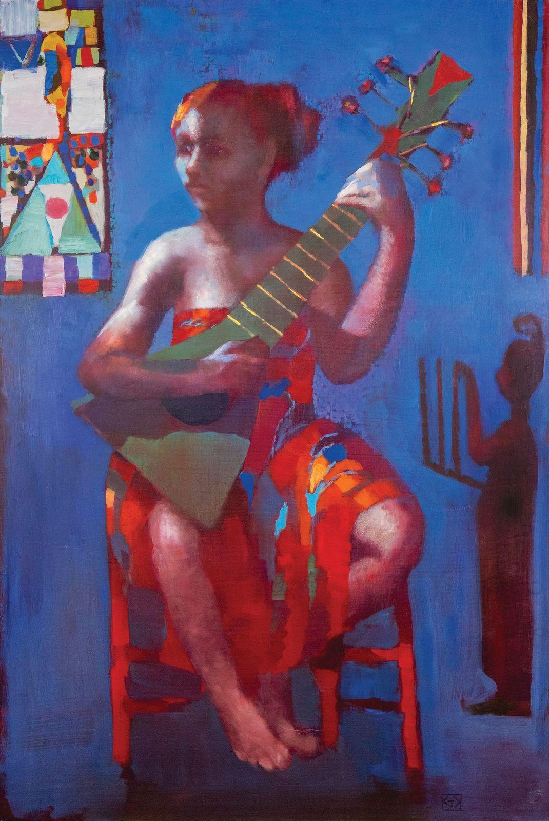 Greg Decker Animal Painting - The Guitarist