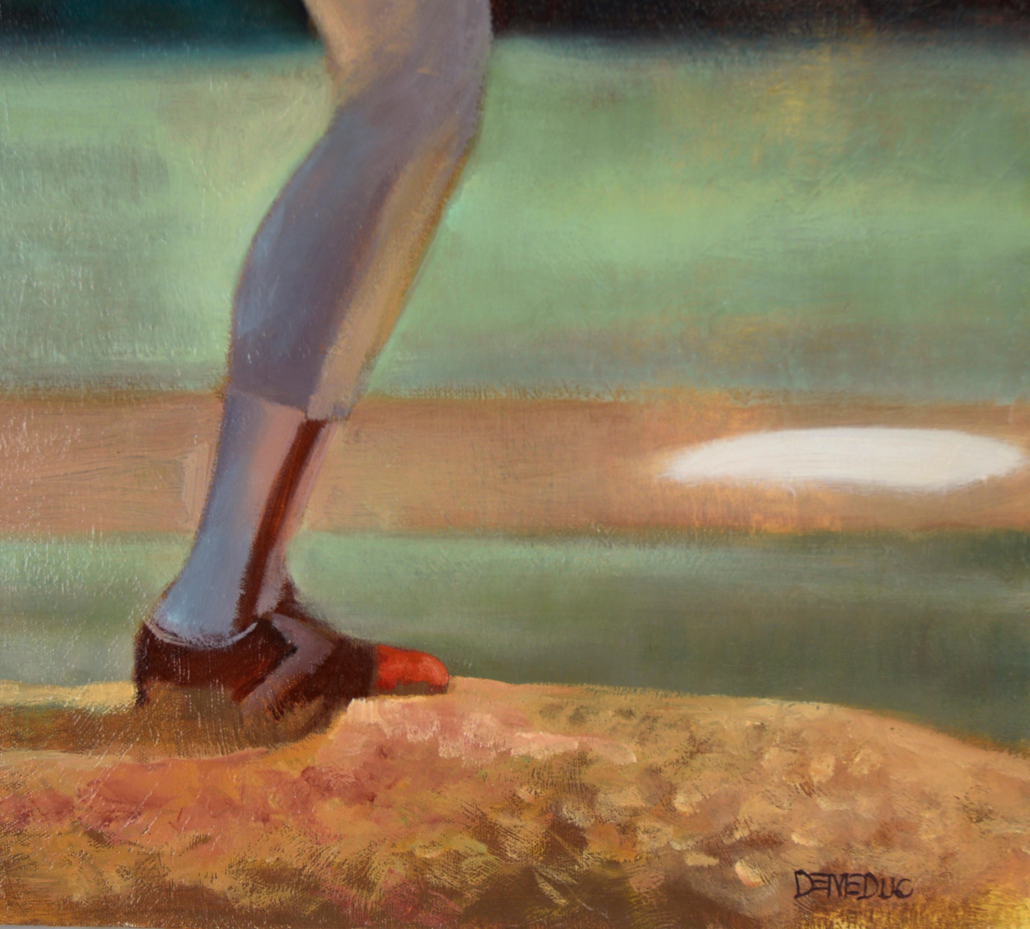Joe Magrane Pitching for the St Louis Cardinals - Figurative Sports Painting im Angebot 3
