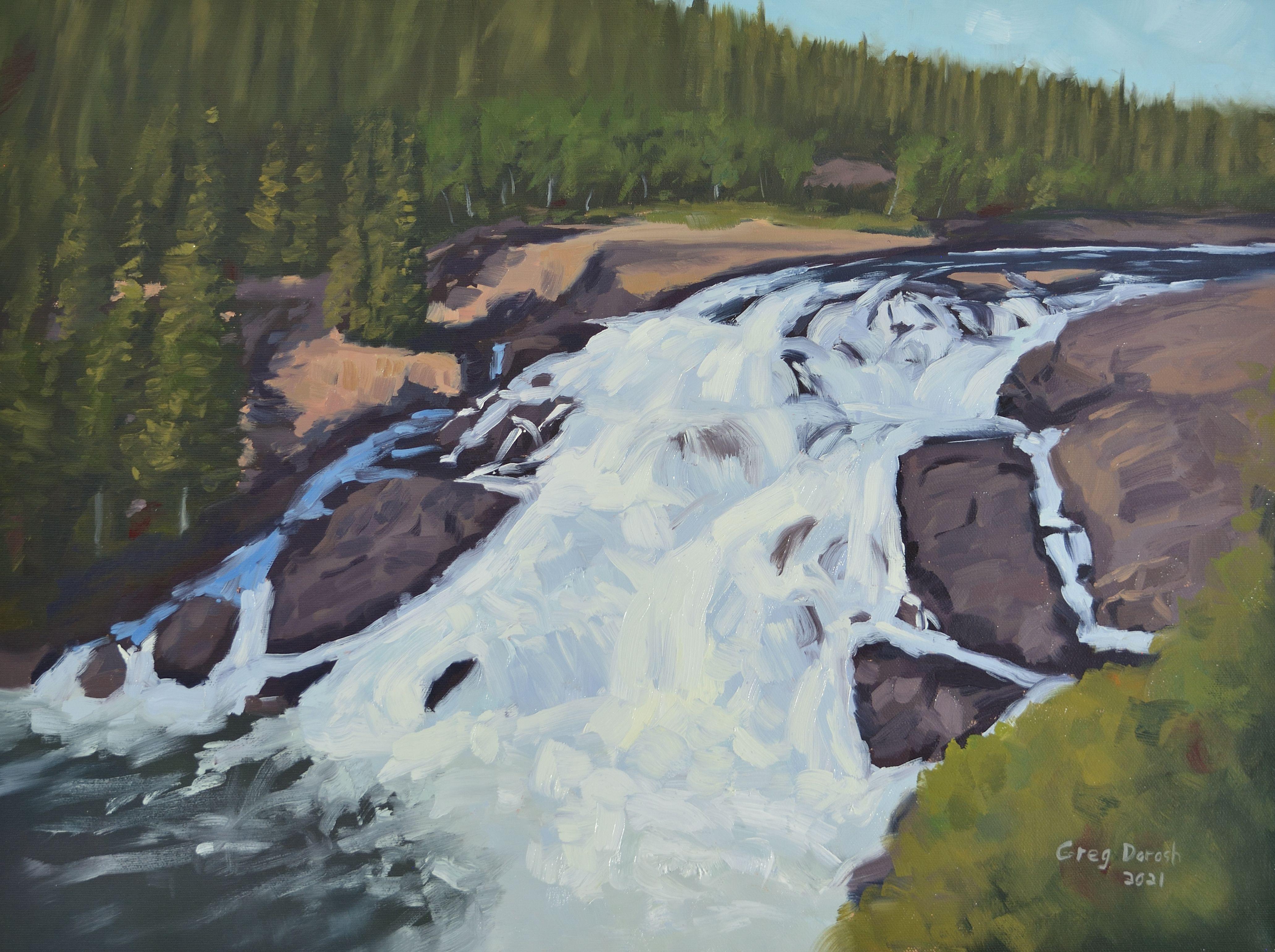 This is a scene from Cameron Falls NWT that I visited back in 2015.  I love the feeling of motion that the fast moving water bouncing off various rocks portrays.  I can almost hear the water and feel its energy like I was standing there again.   